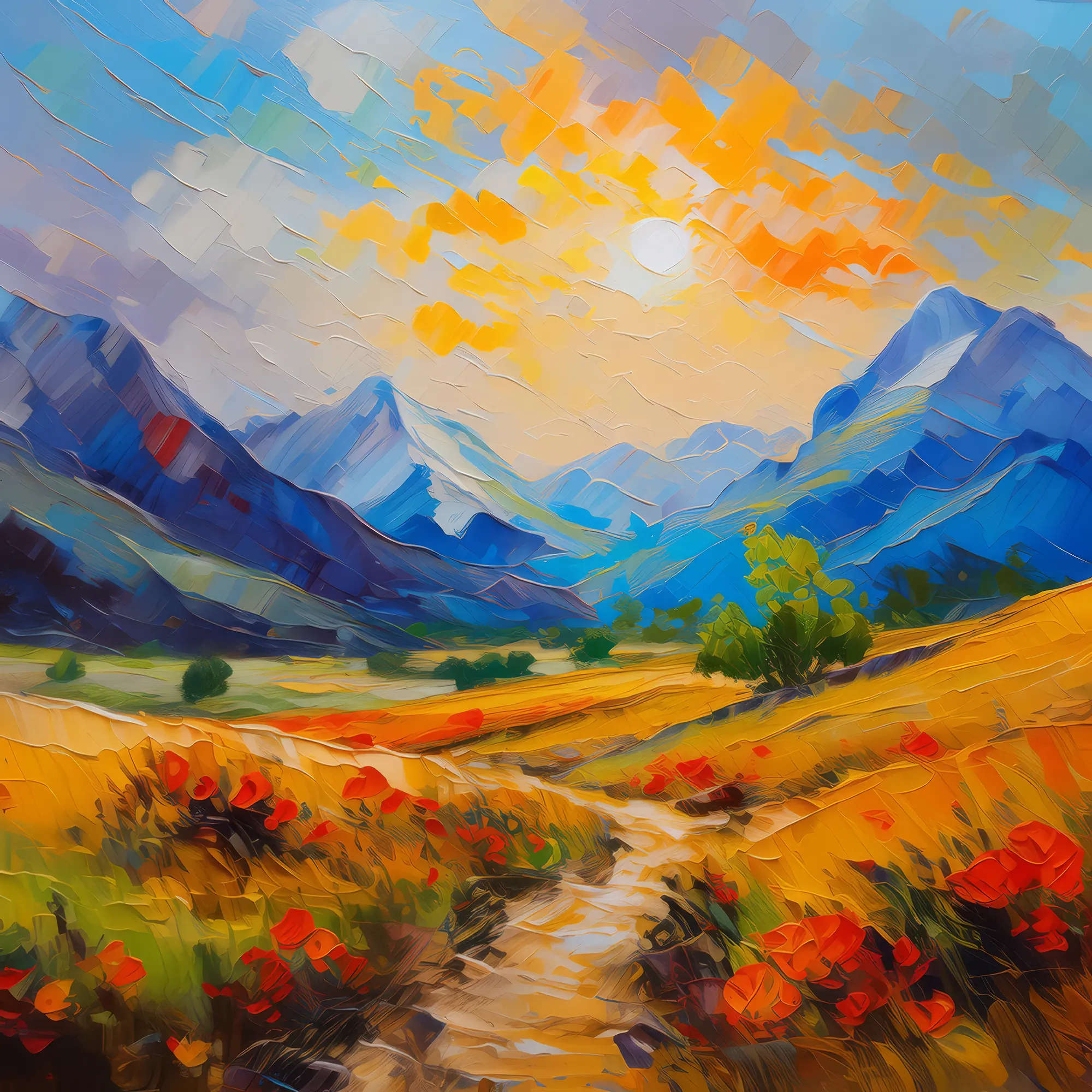 Painting: Alpine Desert After the Rain