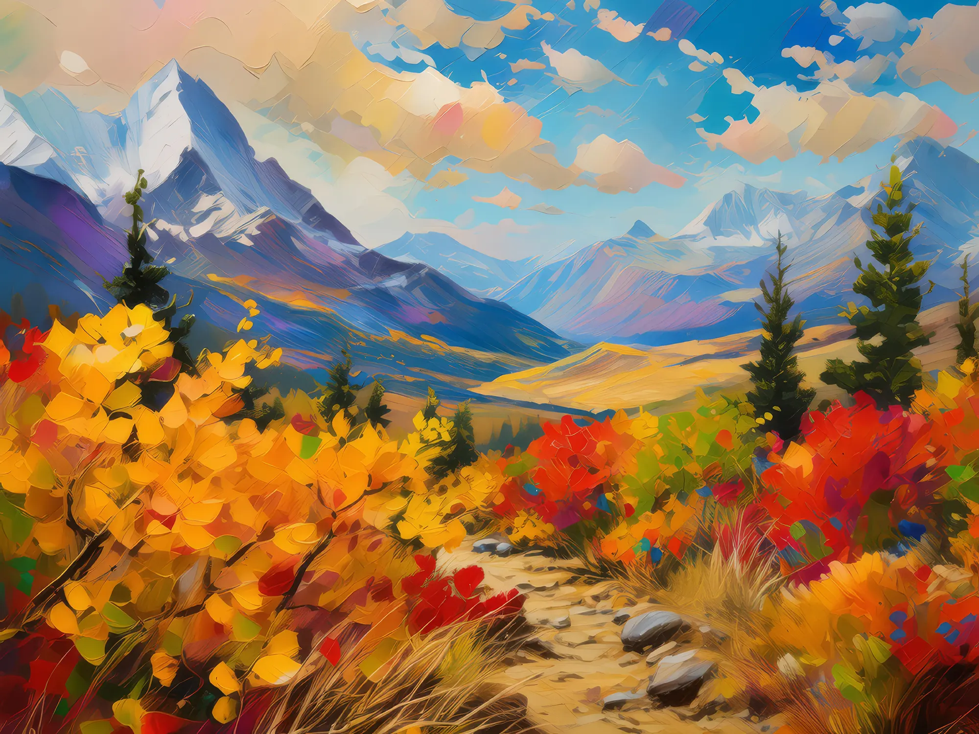 Painting: Alpine Desert Autumn Splendor