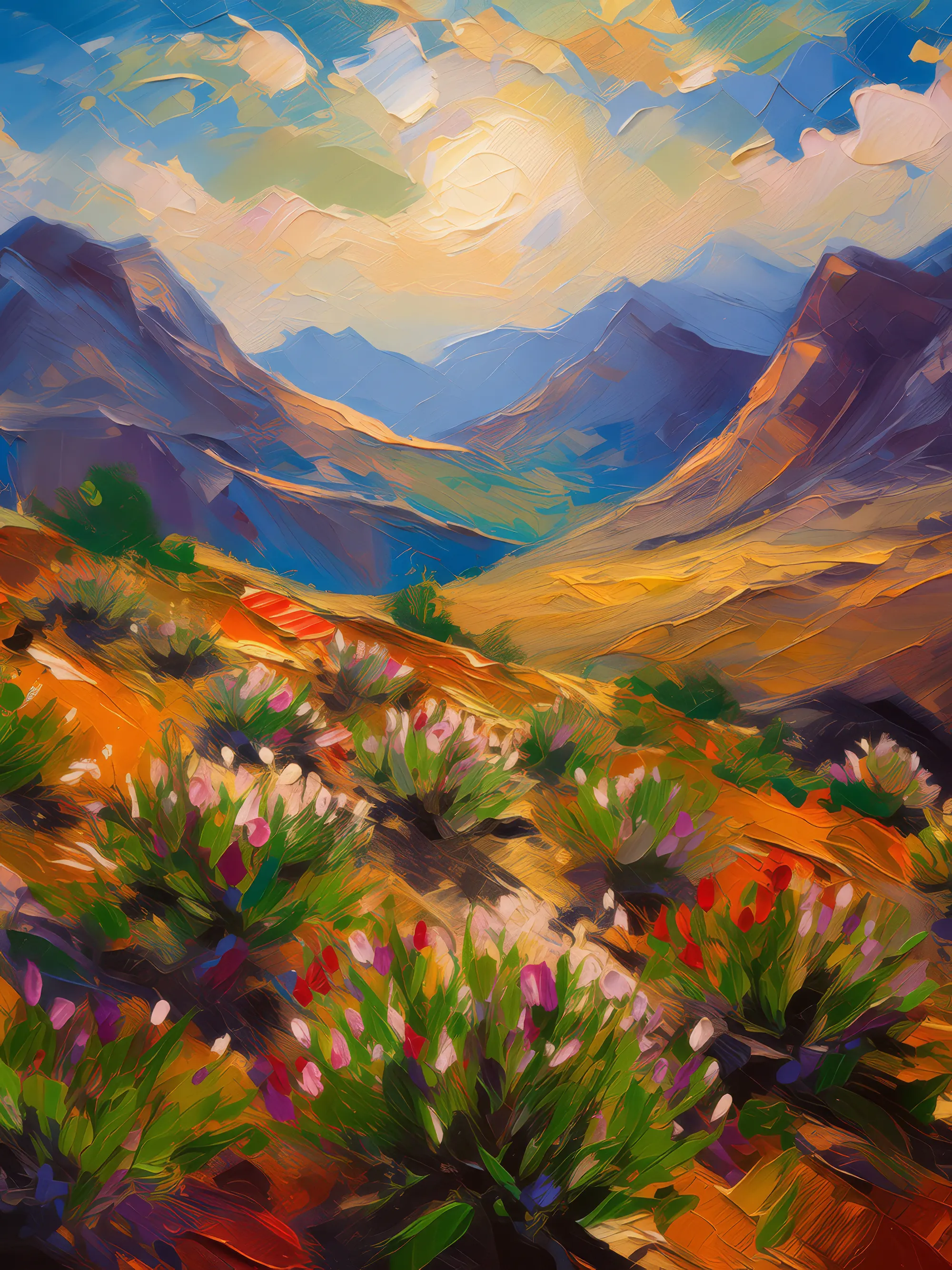 Painting: Alpine Desert Early Morning