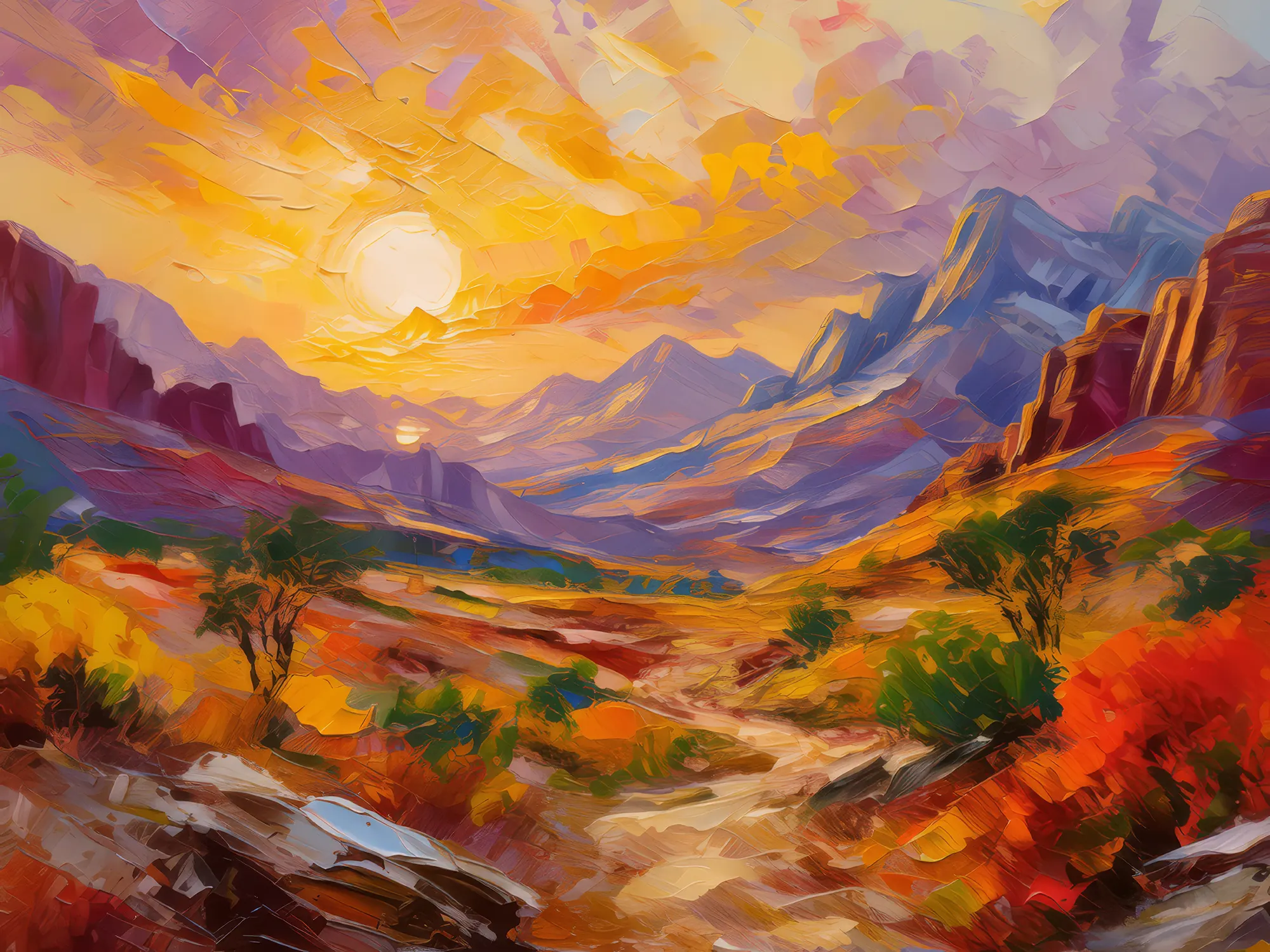 Painting: Alpine Desert Golden Hour