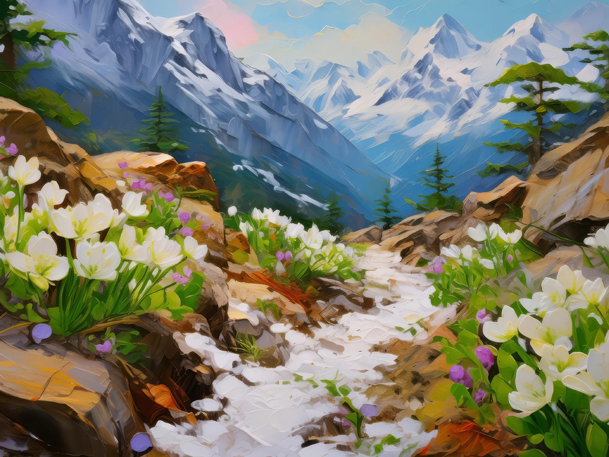 Painting: Alpine Spring Thaw