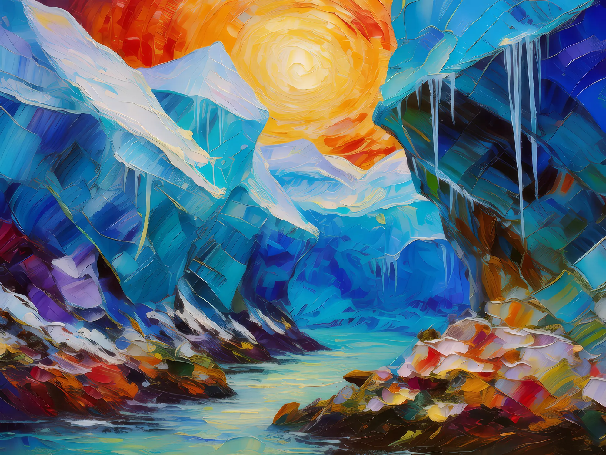Painting: Ancient Ice Caves