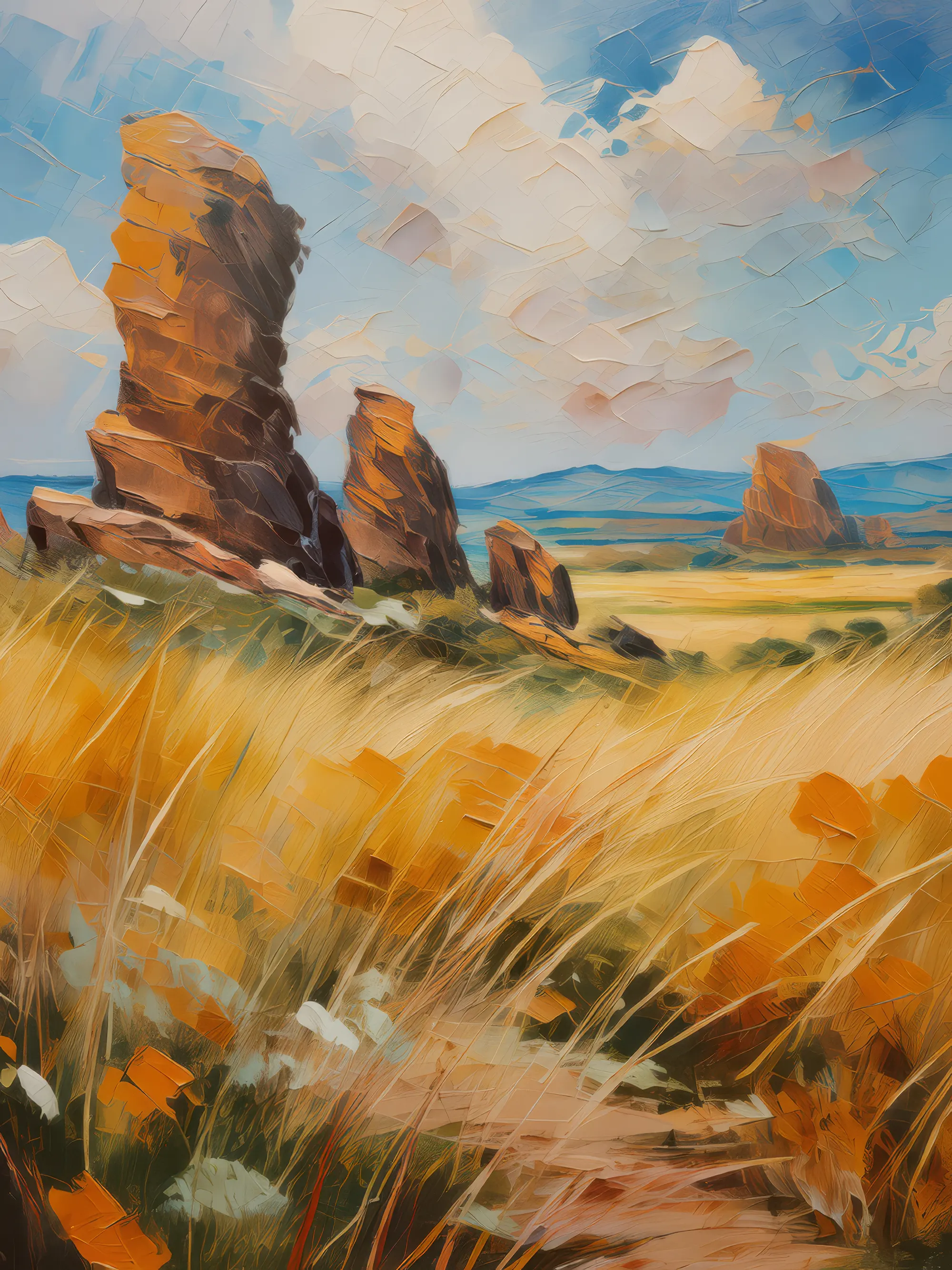 Painting: Ancient Prairie Landscape