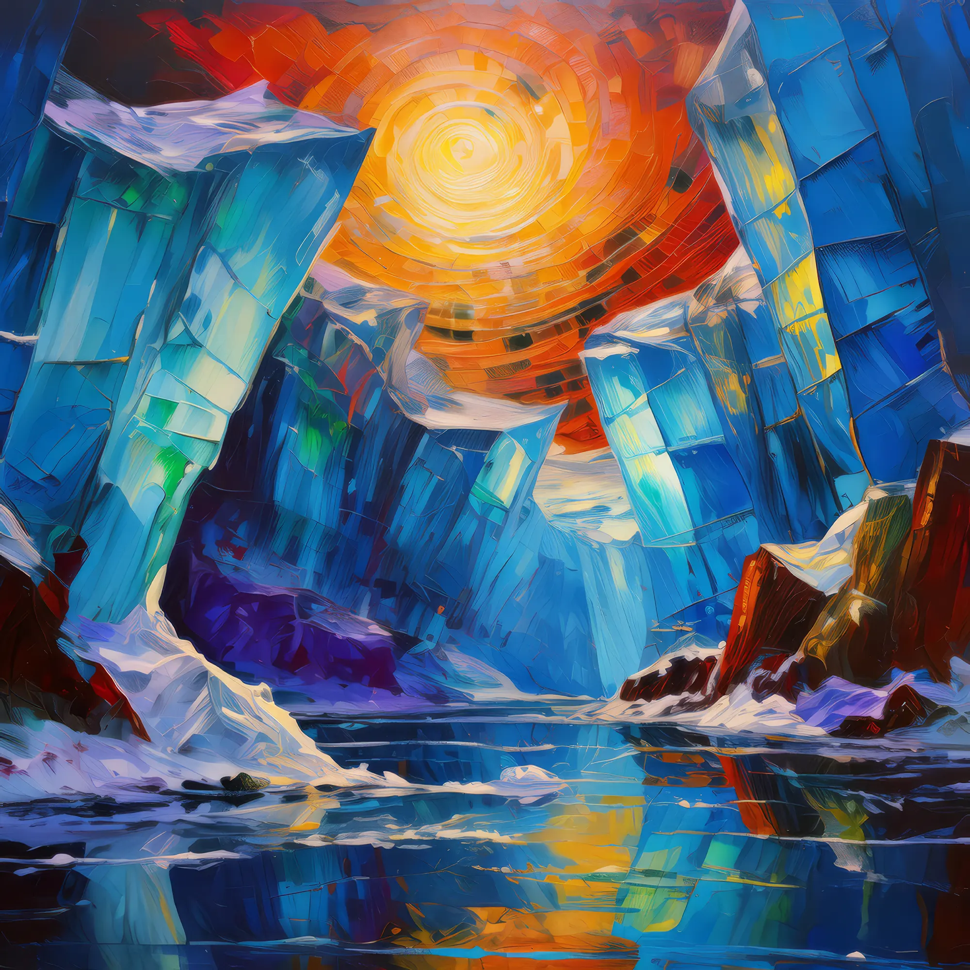 Painting: Arctic Desert Crystal Caves