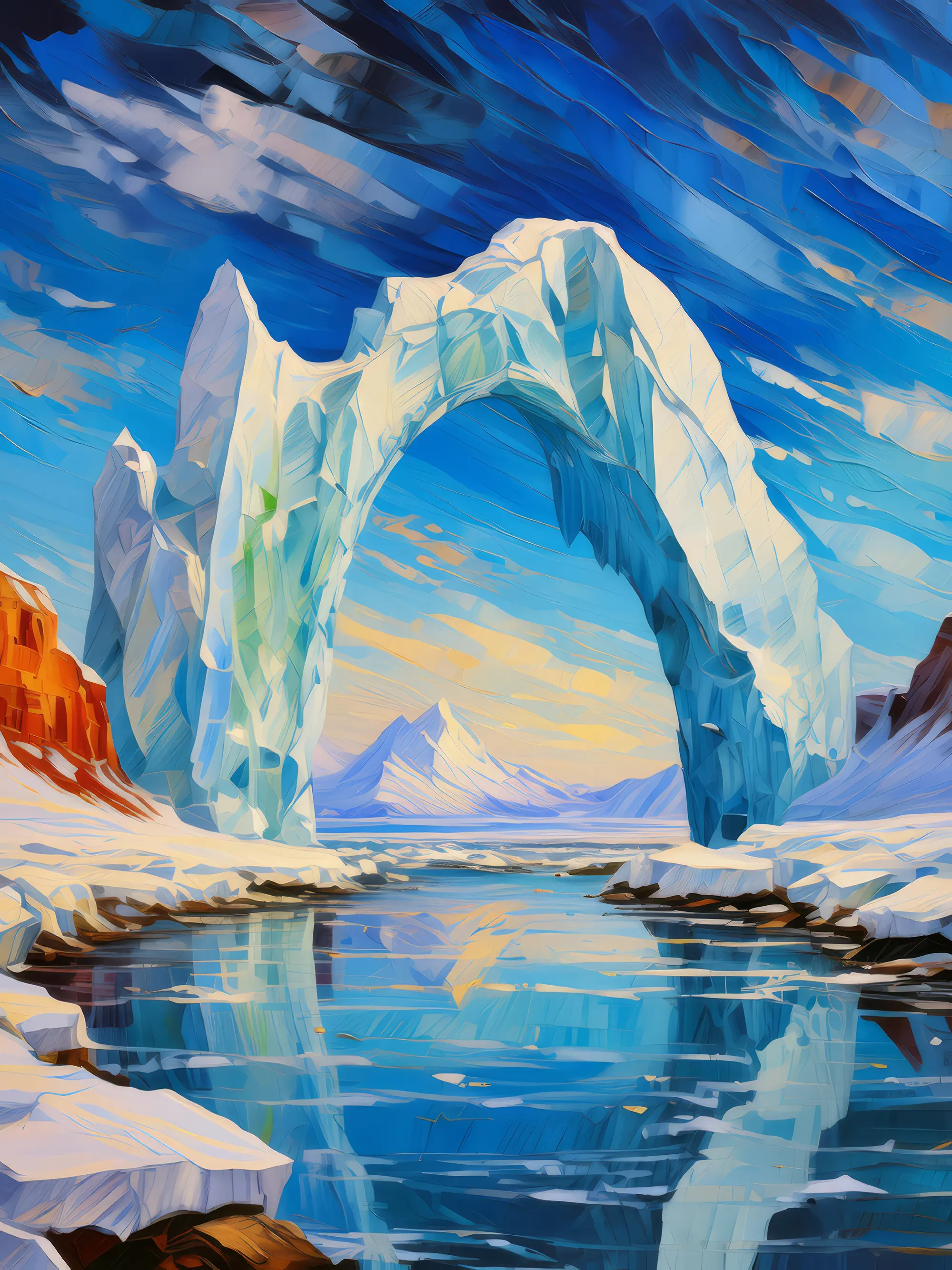 Painting: Arctic Desert Ice Arch
