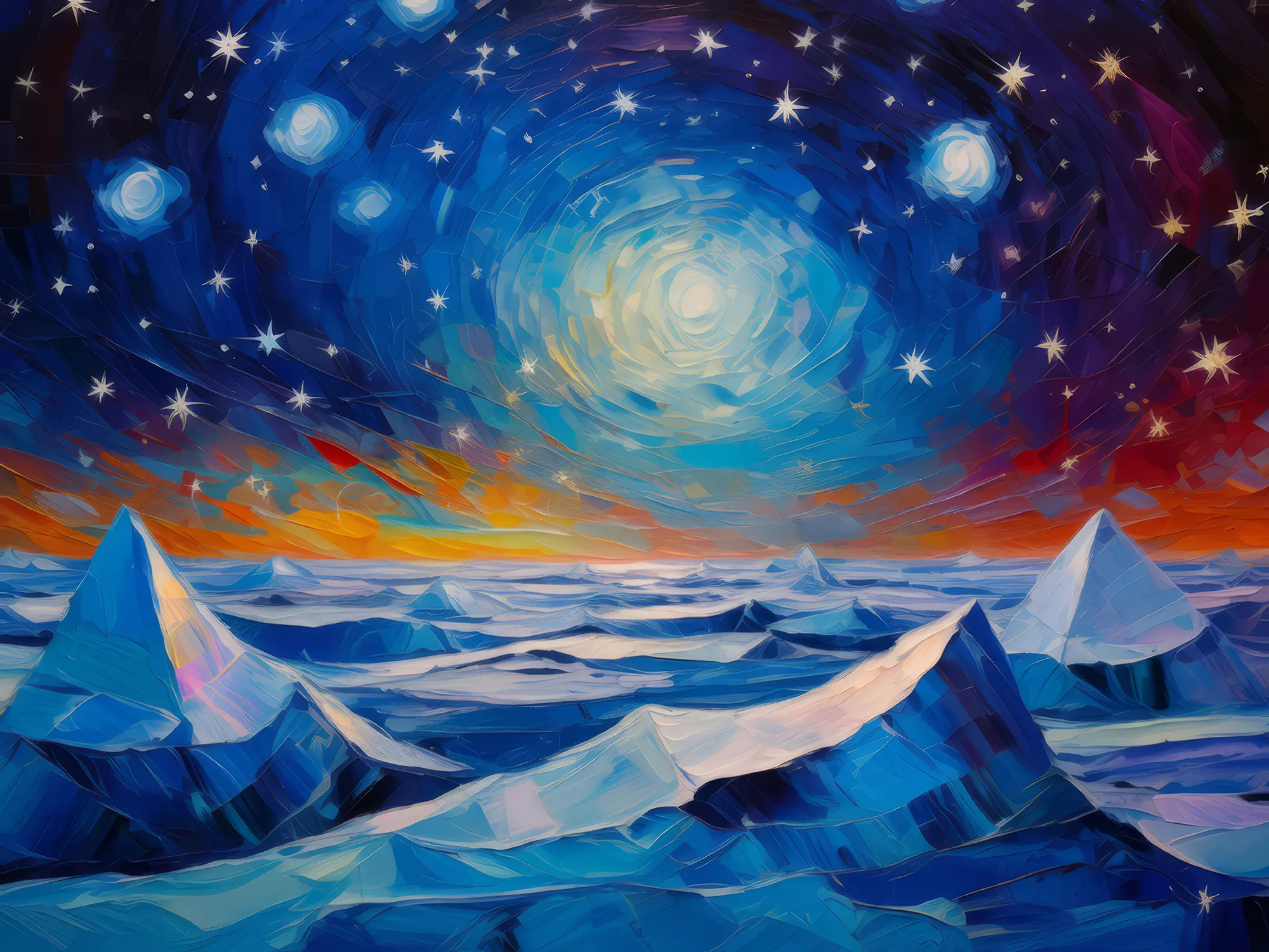 Painting: Arctic Desert Ice Field