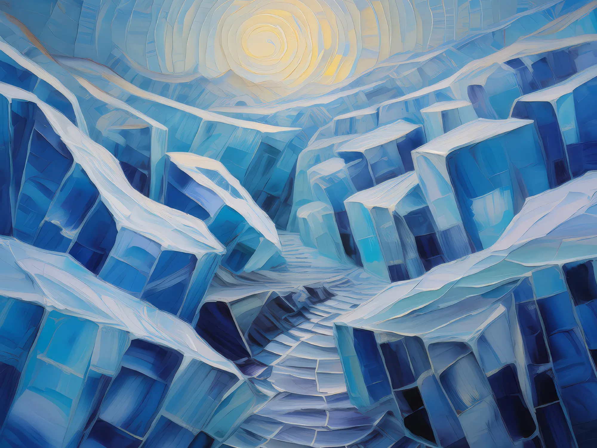 Painting: Arctic Desert Icy Labyrinth