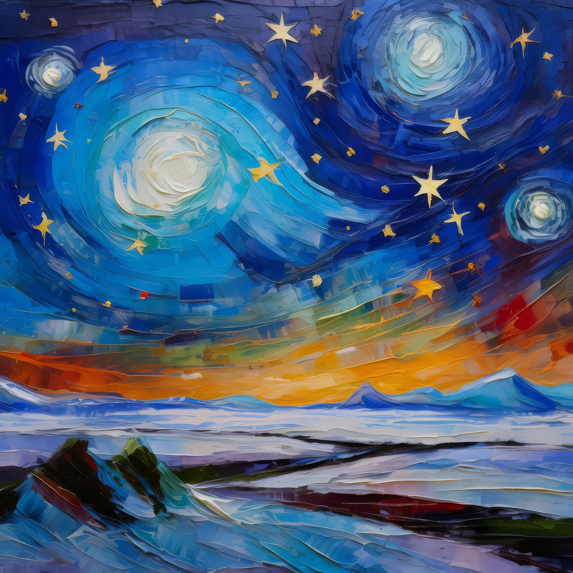 Painting: Arctic Desert Night