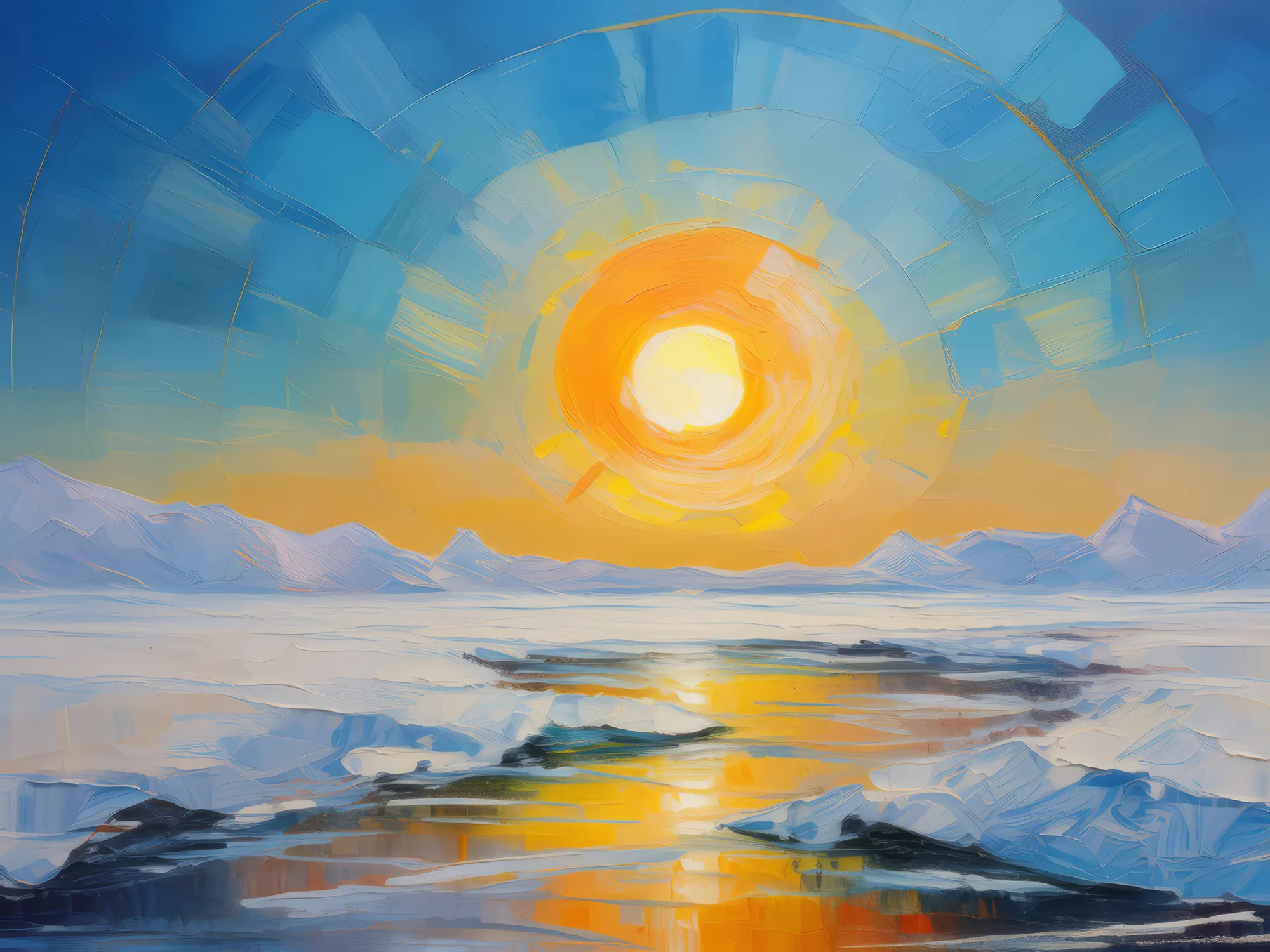 Painting: Arctic Desert at High Noon