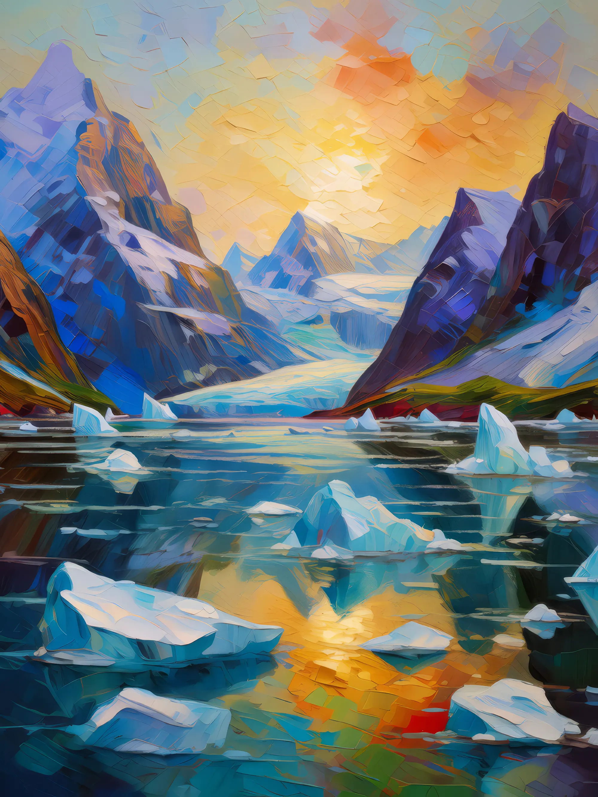 Painting: Arctic Glacier Bay
