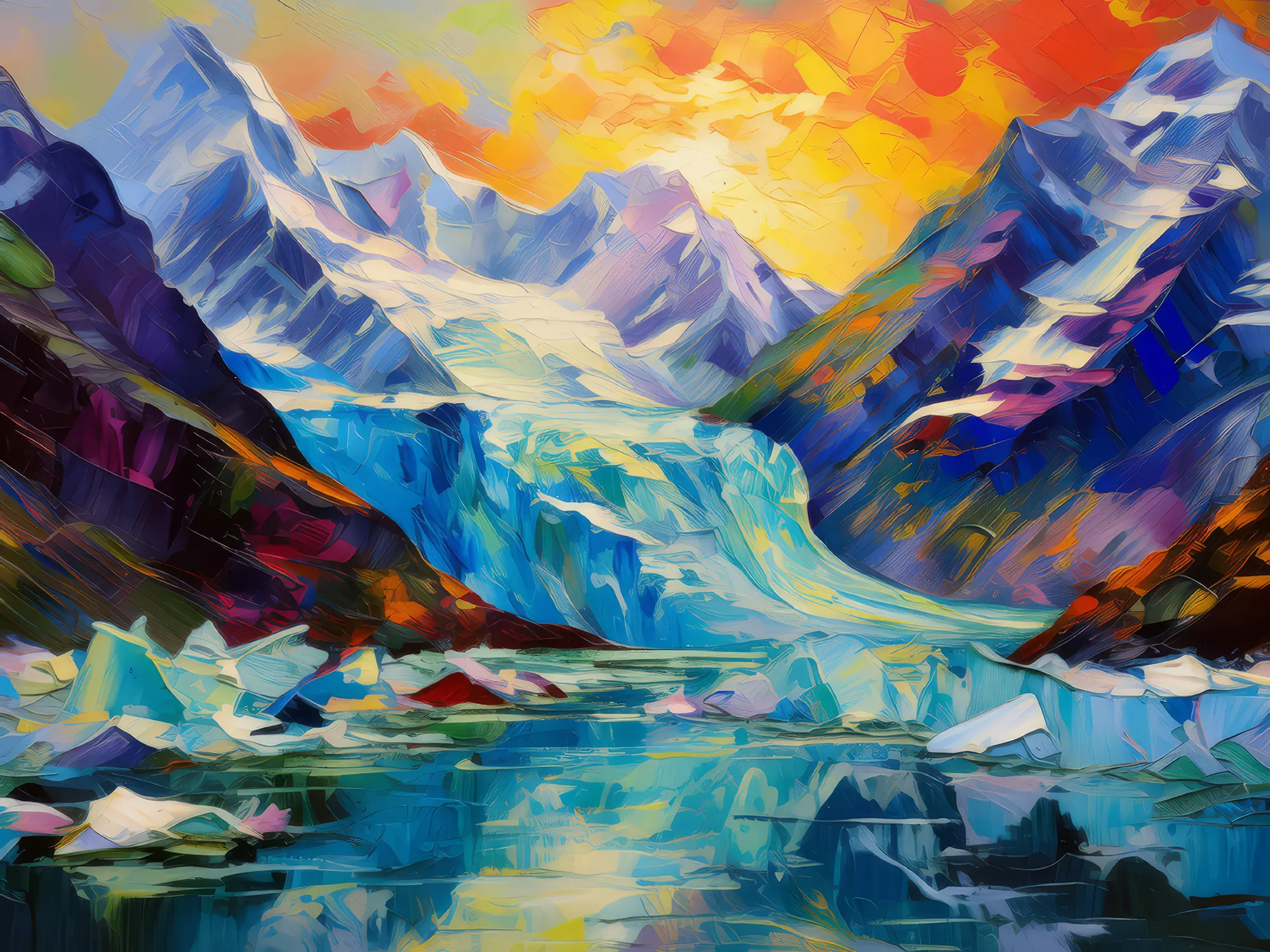 Painting: Arctic Glacier Flow