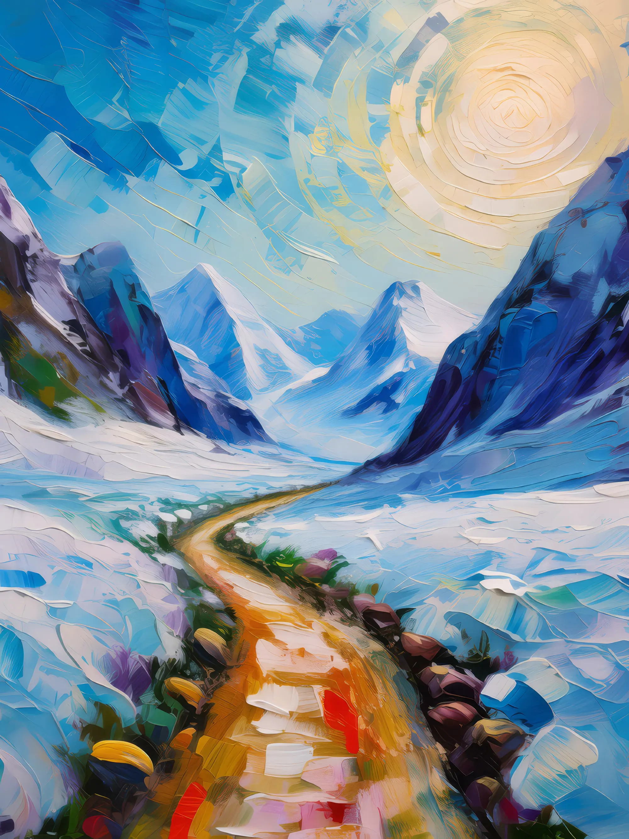 Painting: Arctic Glacier Path