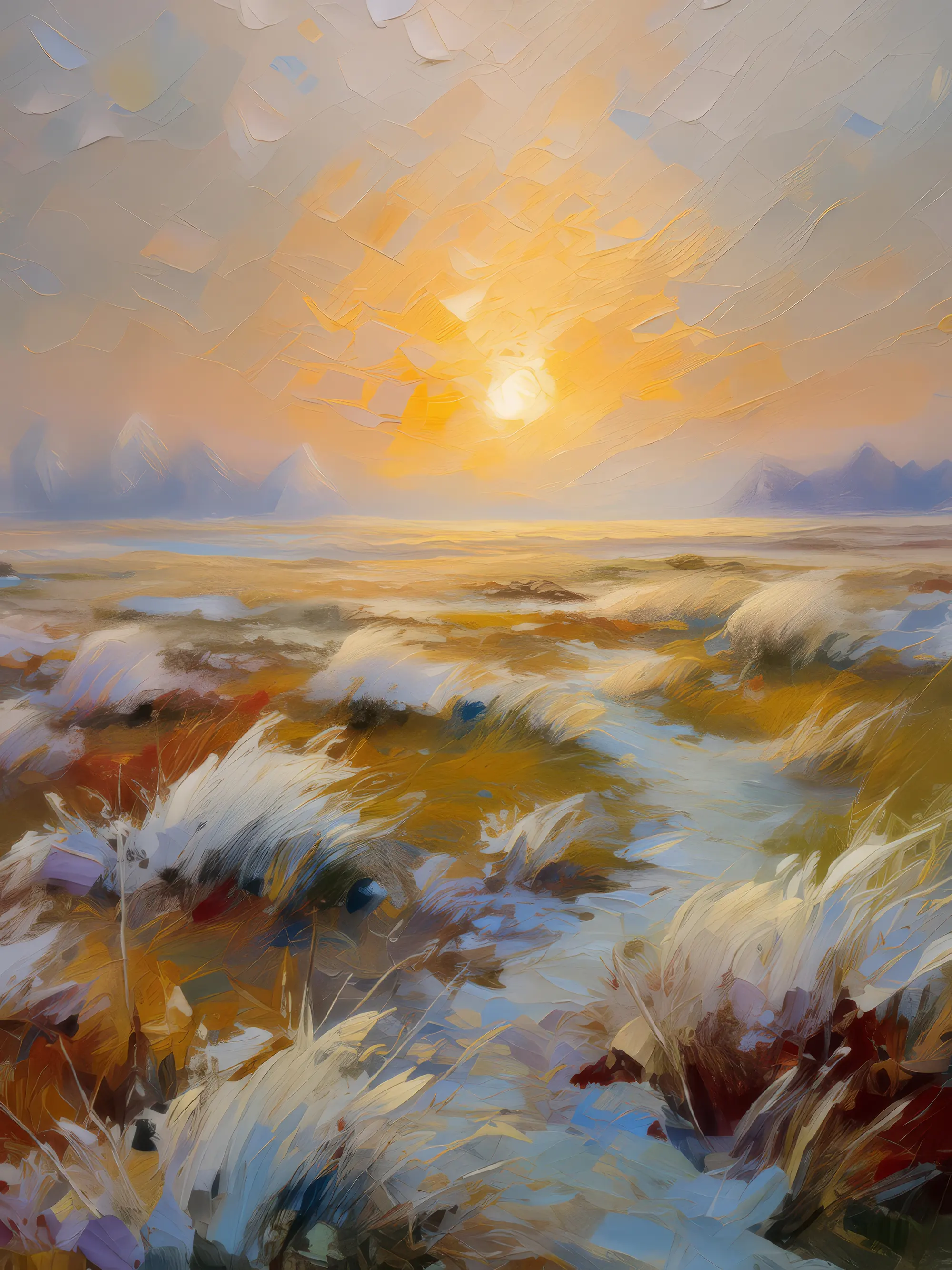 Painting: Arctic Grassland Dawn