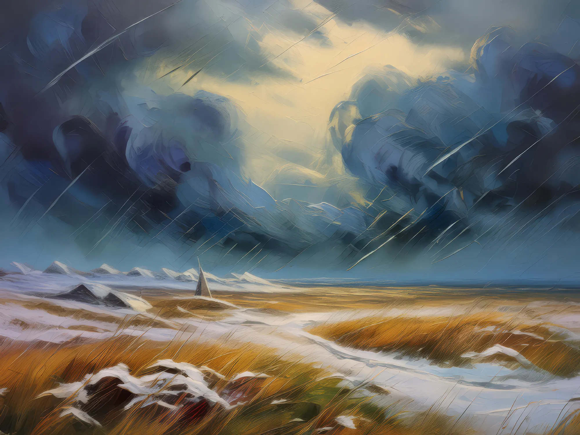 Painting: Arctic Grassland Storm