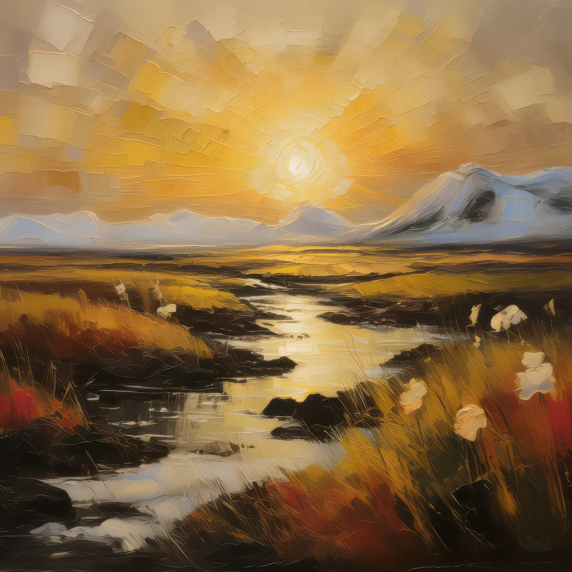 Painting: Arctic Grassland Sunrise