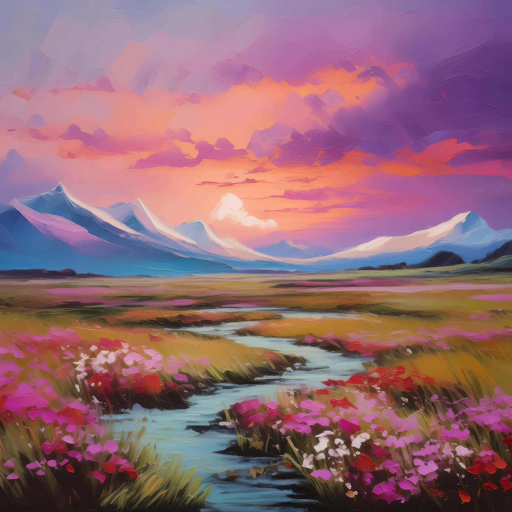 Painting: Arctic Grassland Twilight