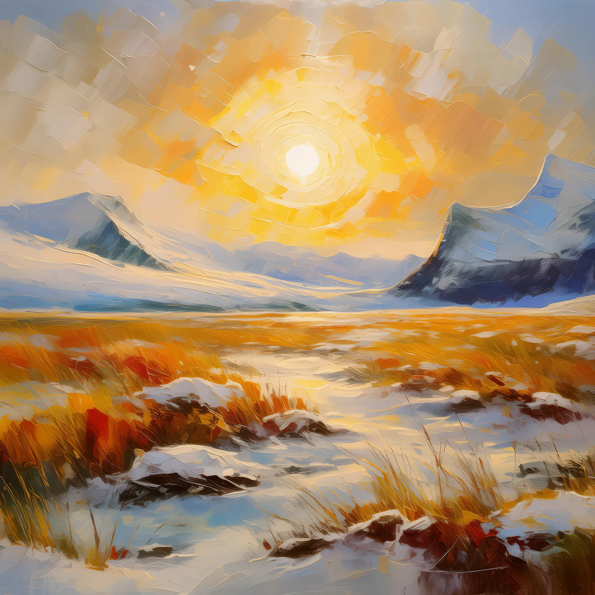 Painting: Arctic Grassland at Noon