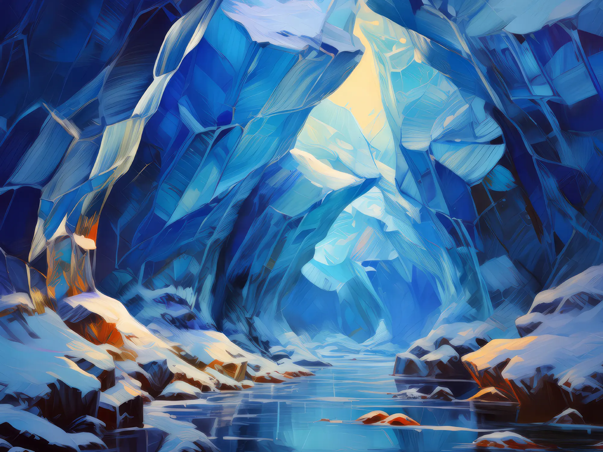 Painting: Arctic Ice Caverns