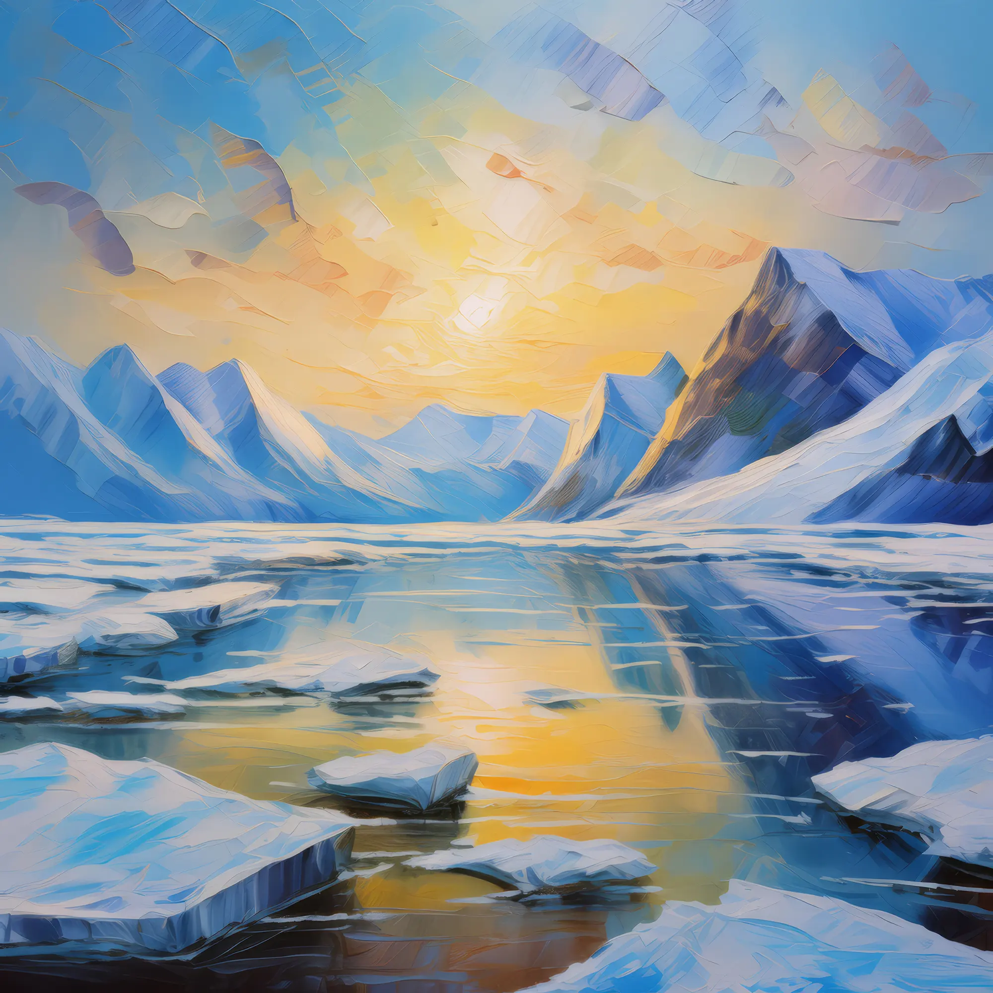 Painting: Arctic Ice Plateau