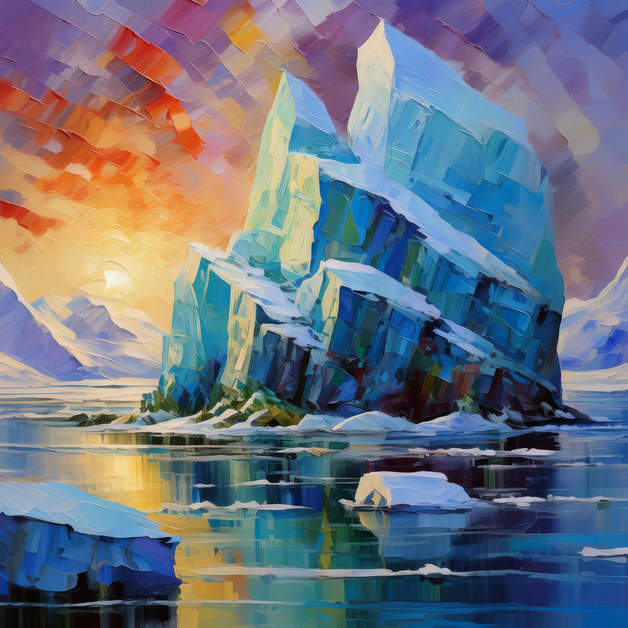 Painting: Arctic Ice Sculptures