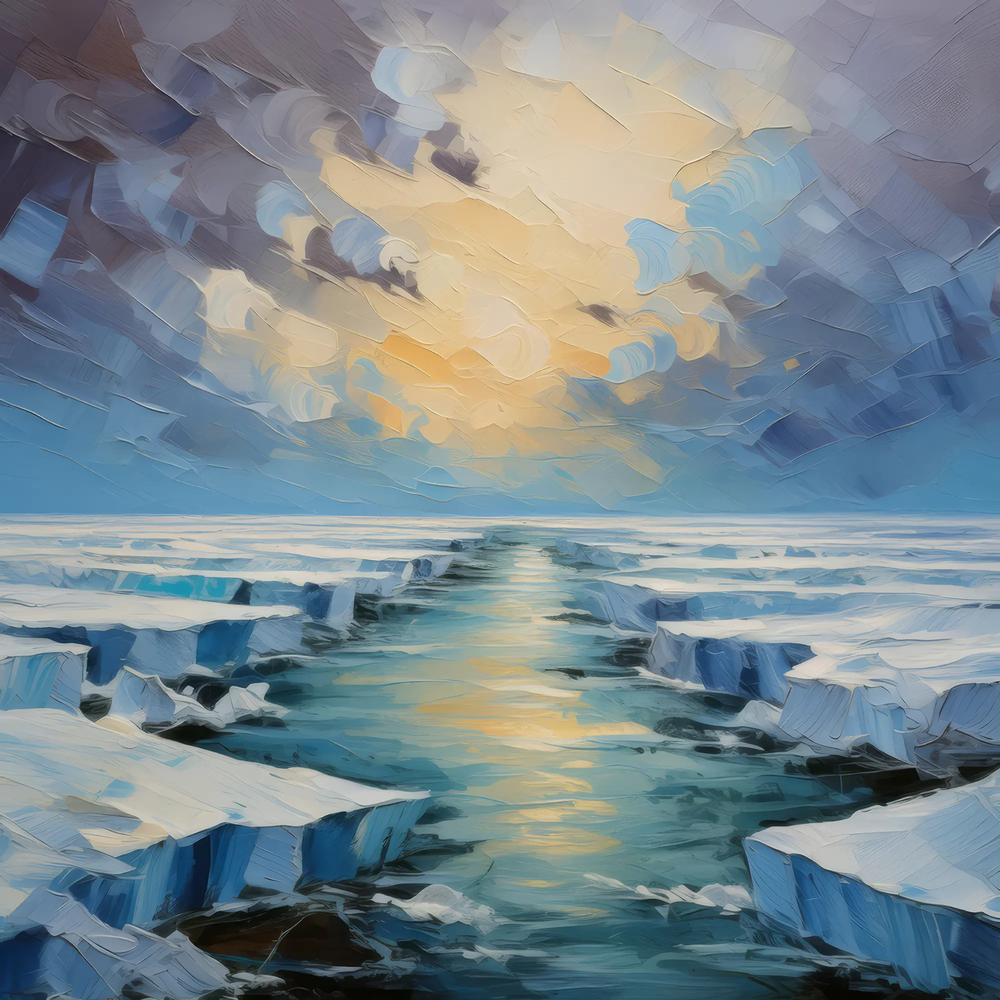 Painting: Arctic Ice Shelf