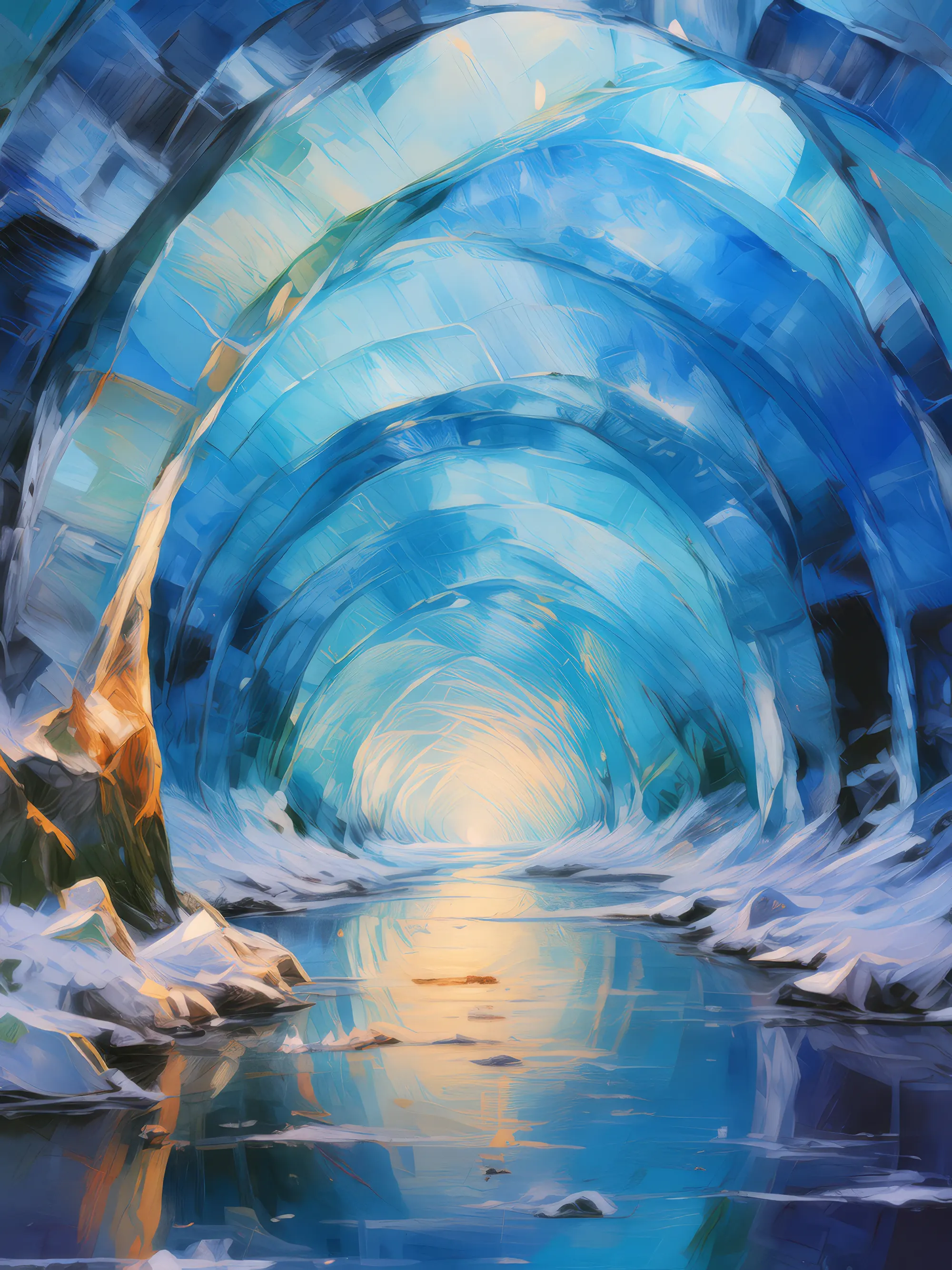 Painting: Arctic Ice Tunnel