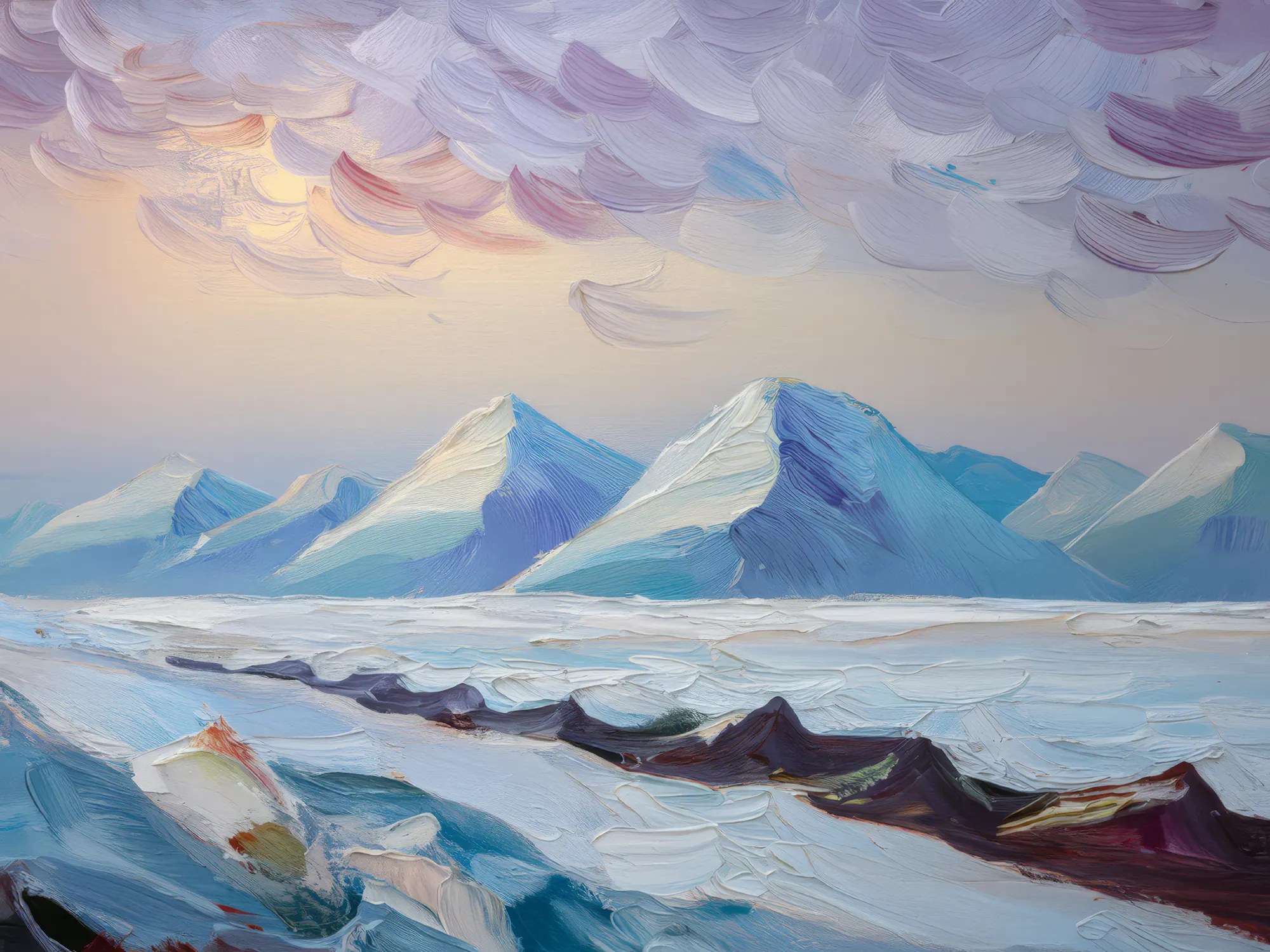 Painting: Arctic Mountain Horizon