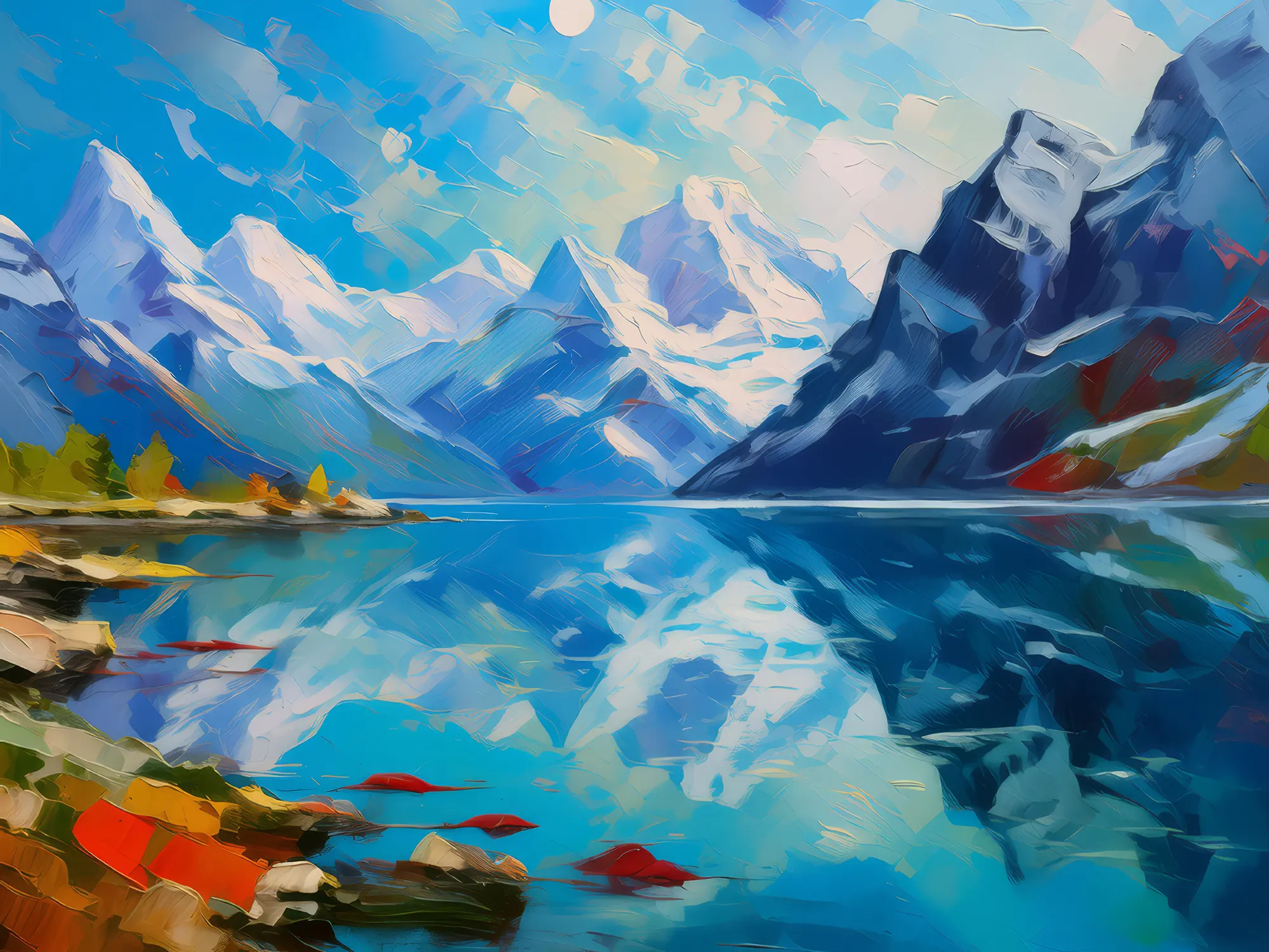 Painting: Arctic Mountain Lake