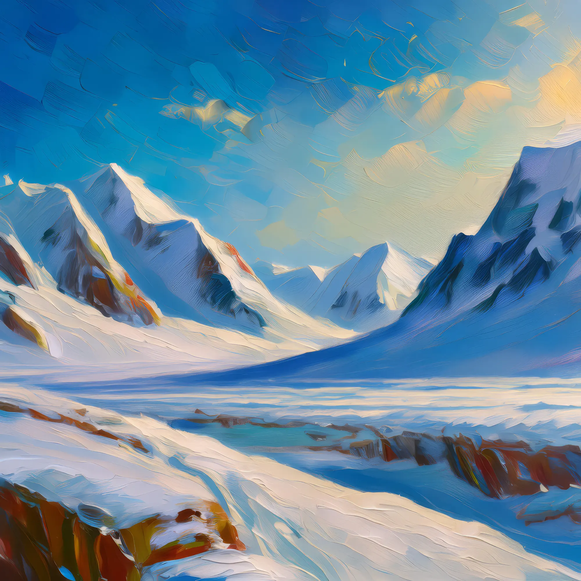 Painting: Arctic Mountain Plateau