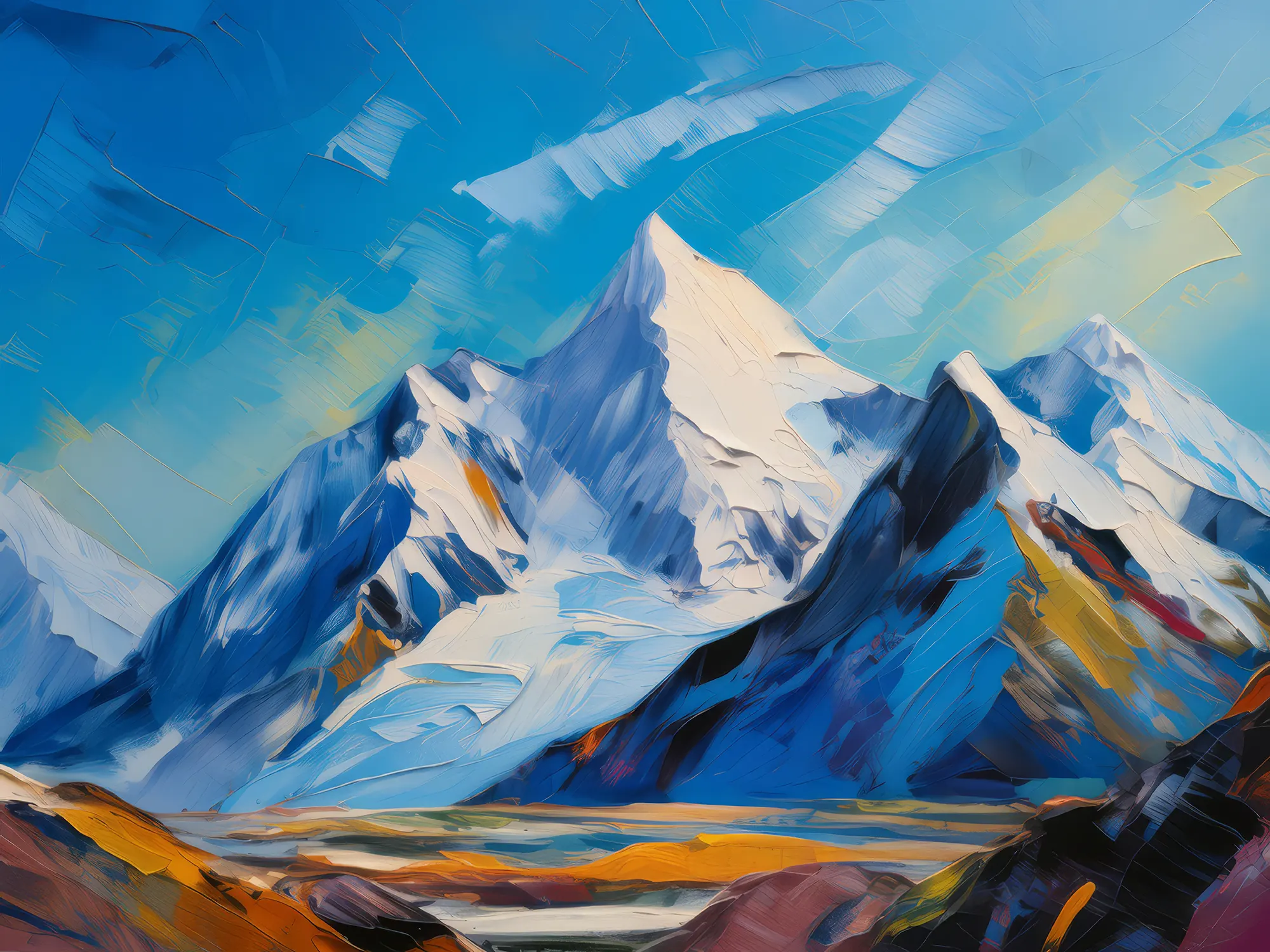 Painting: Arctic Mountain Range