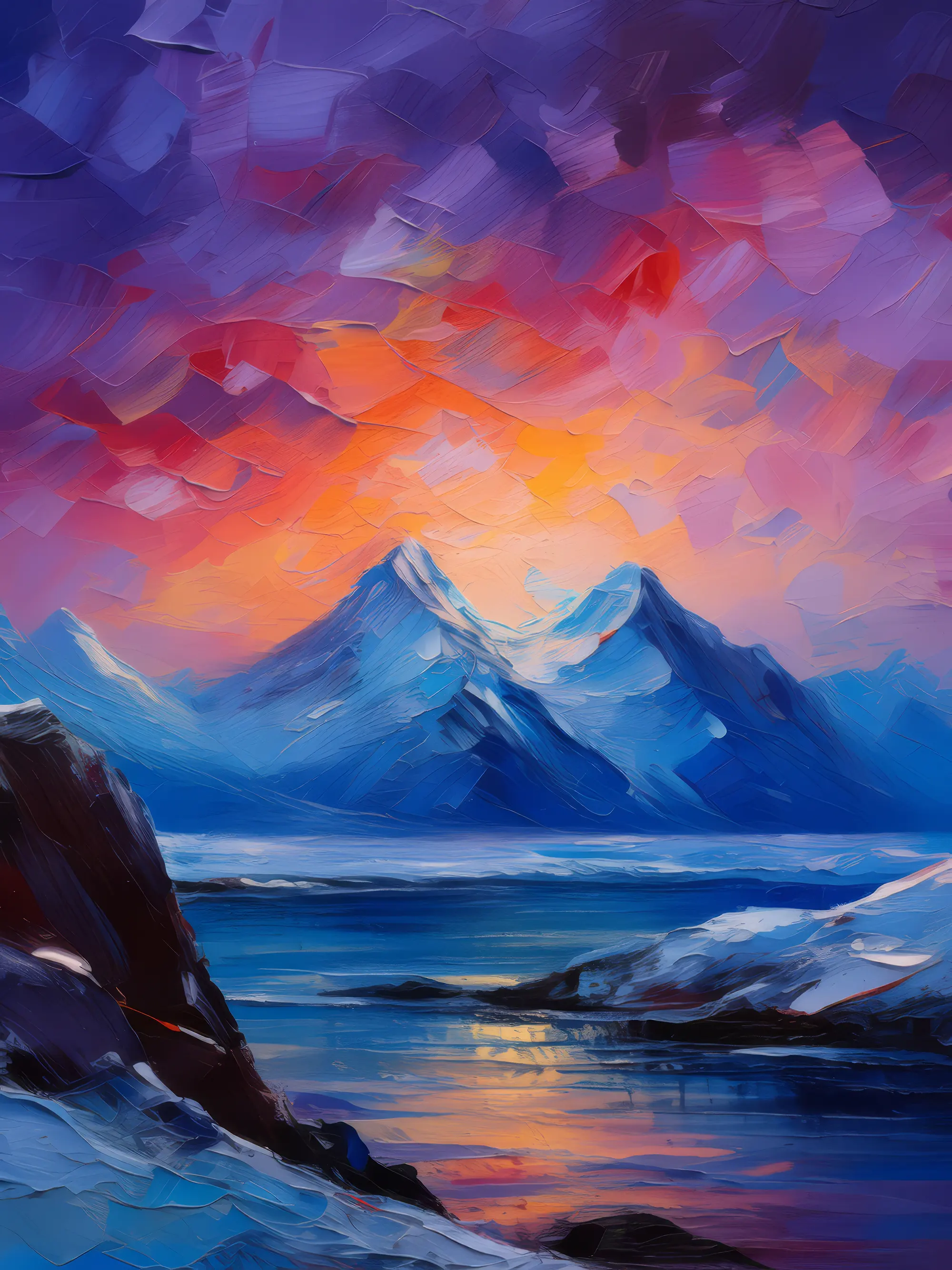 Painting: Arctic Mountain Twilight