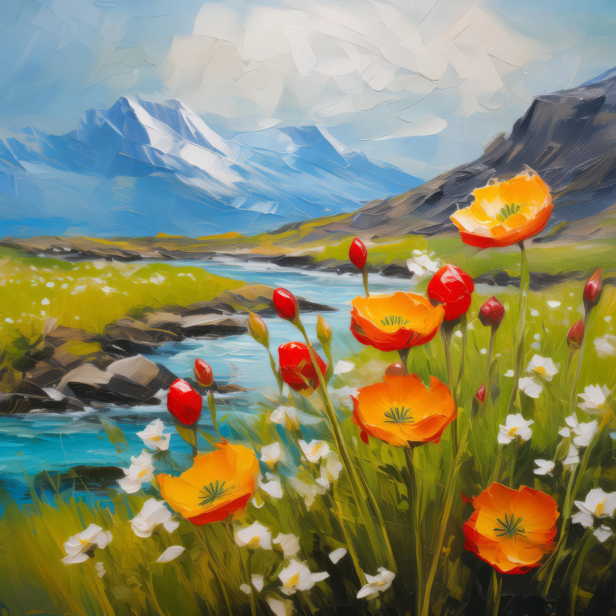 Painting: Arctic Poppies Blooming