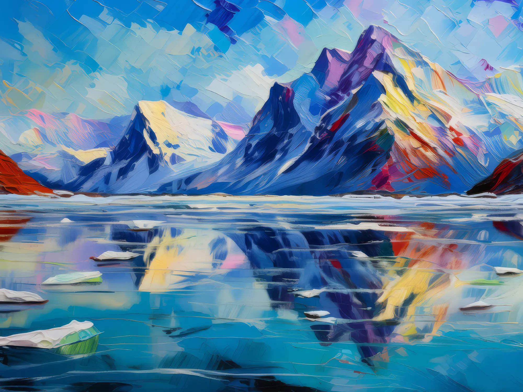 Painting: Arctic Sky Reflection