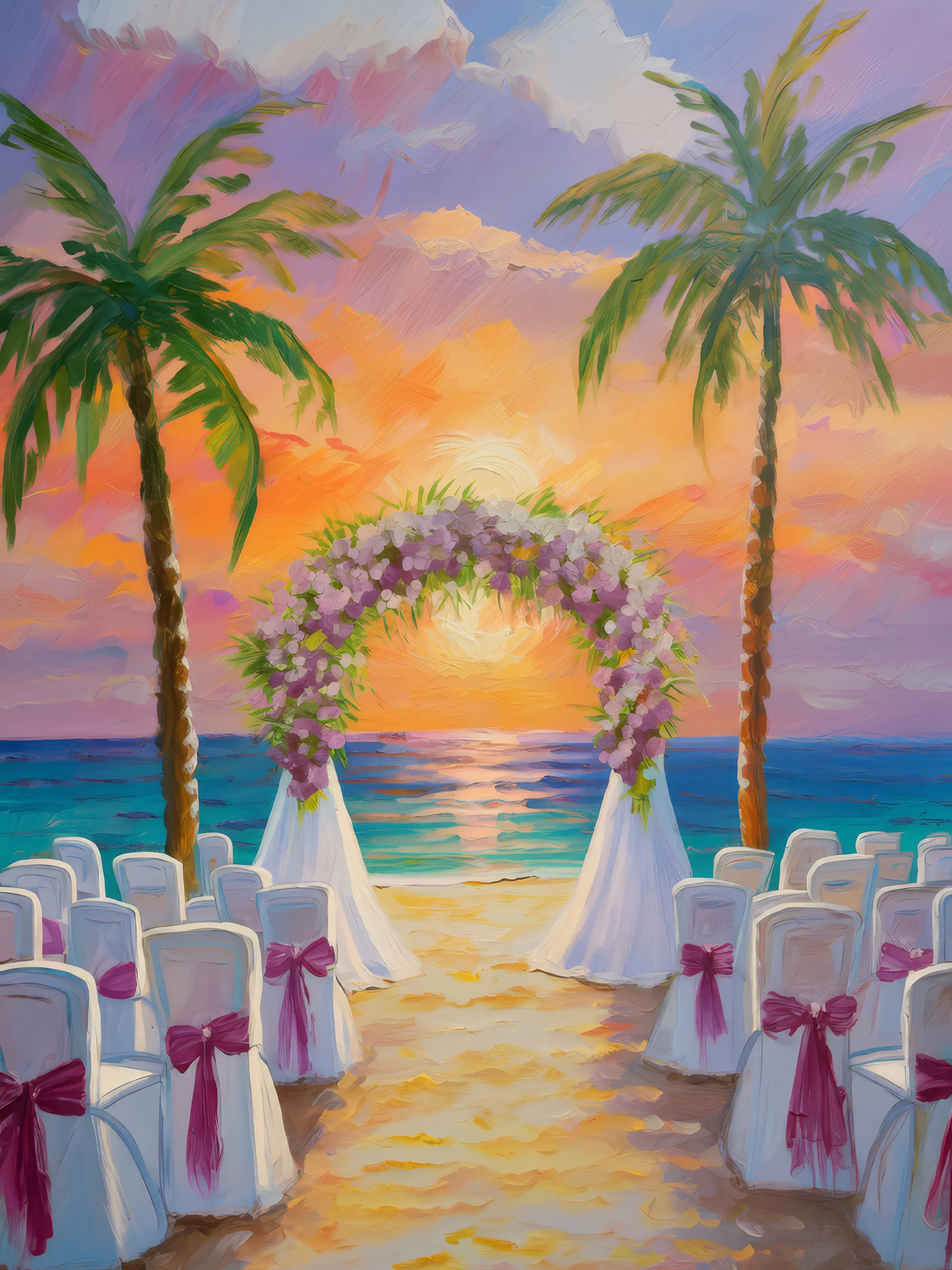 Painting: Atoll Sunset Wedding