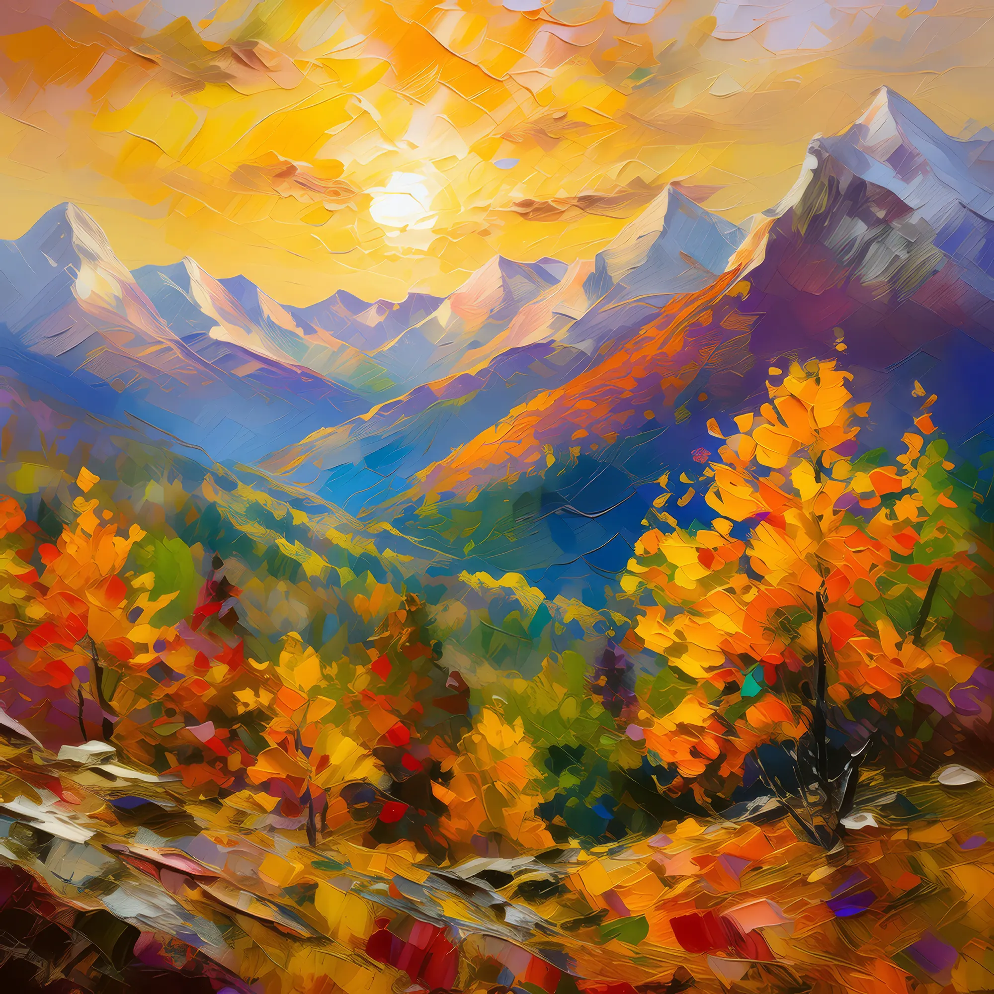 Painting: Autumn Alpine Glow