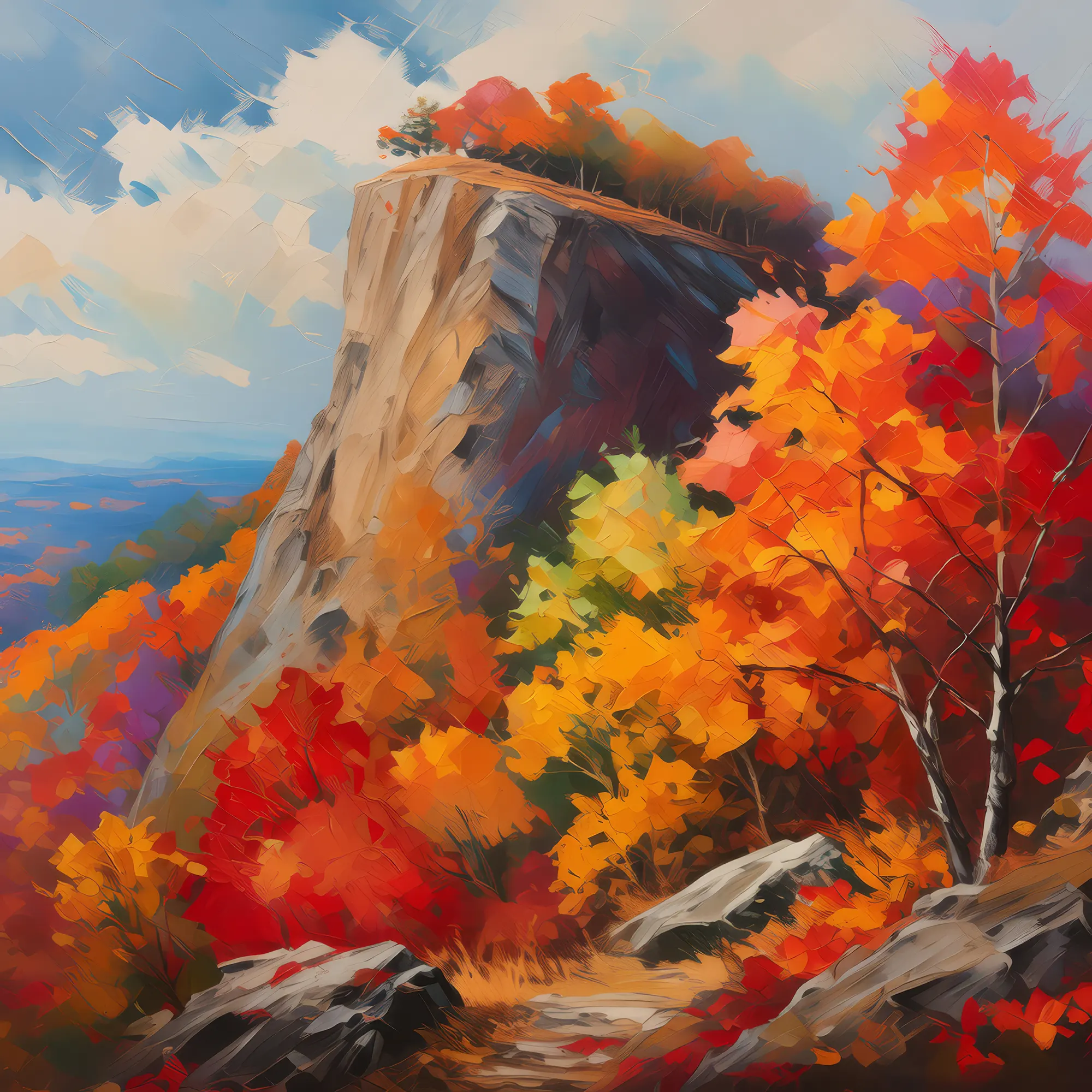 Painting: Autumn Bluff Colors