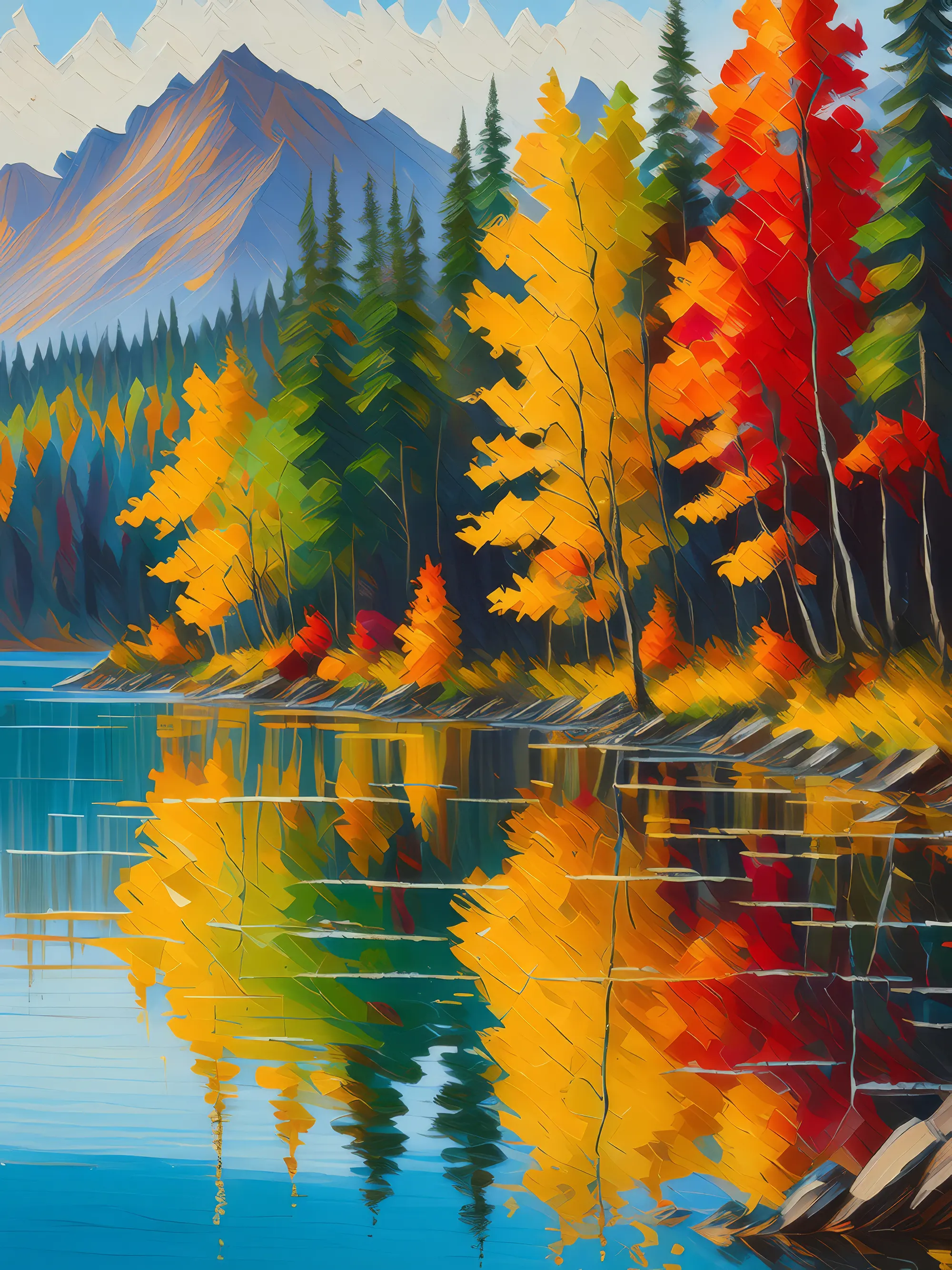 Painting: Autumn Boreal Reflections