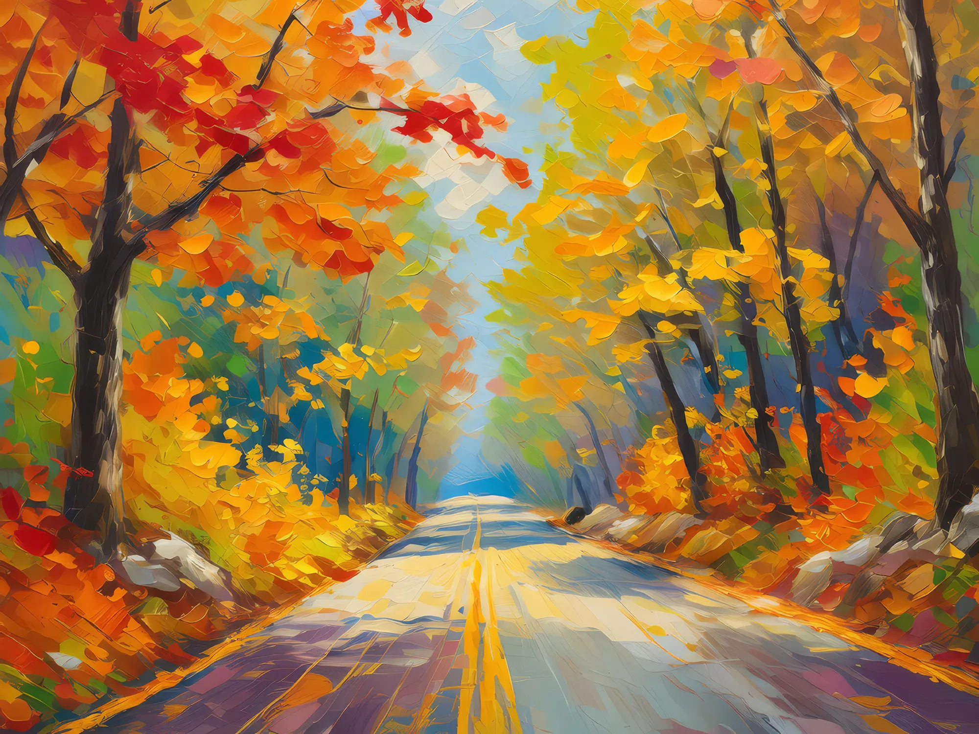 Painting: Autumn Canopy Road