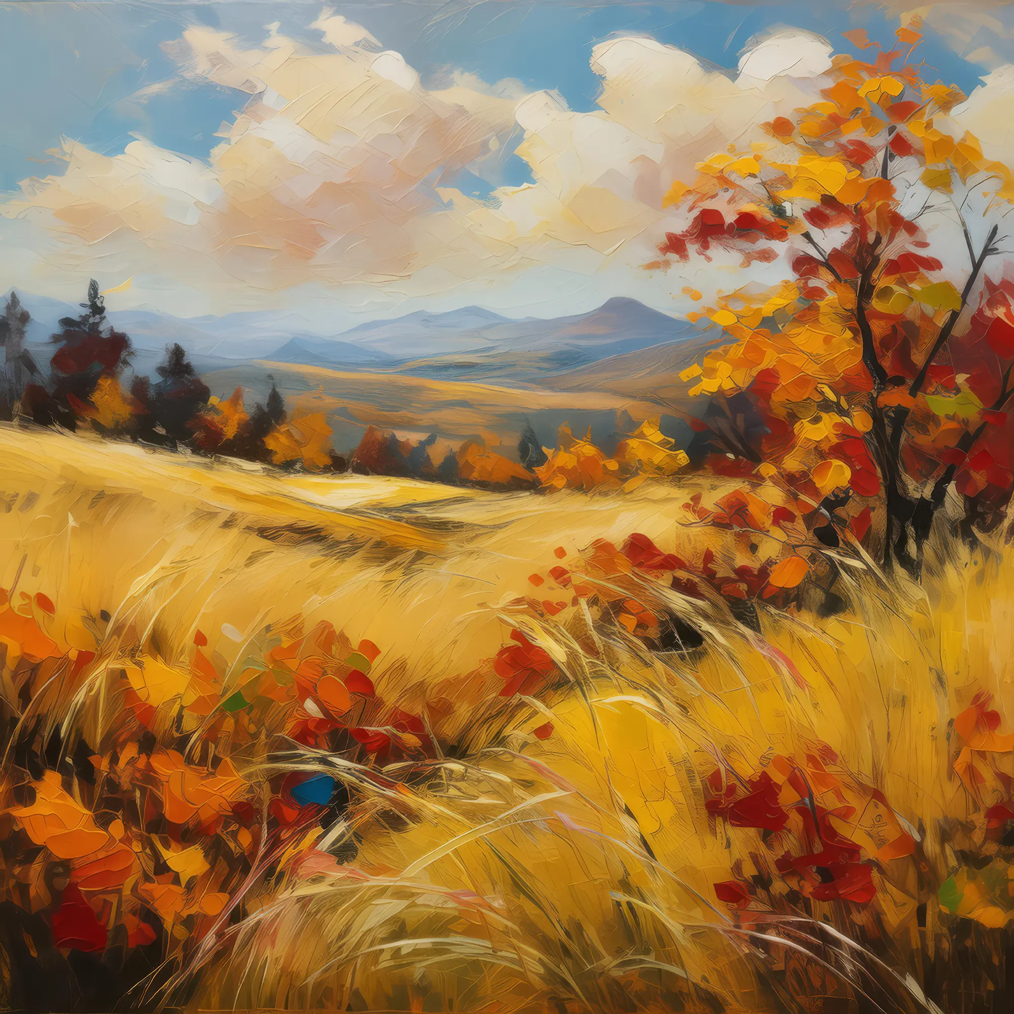 Painting: Autumn Colors Grassland