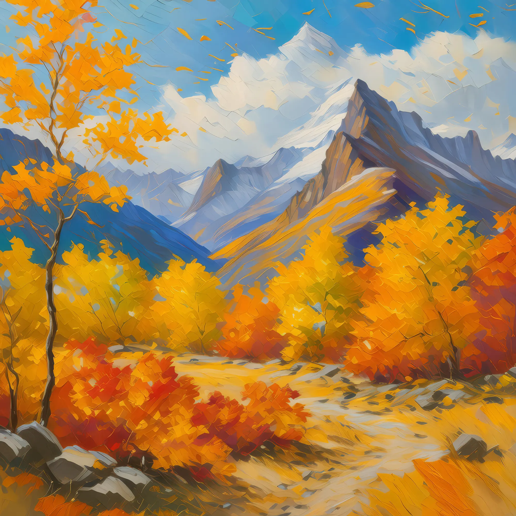 Painting: Autumn Colors in Alpine Desert