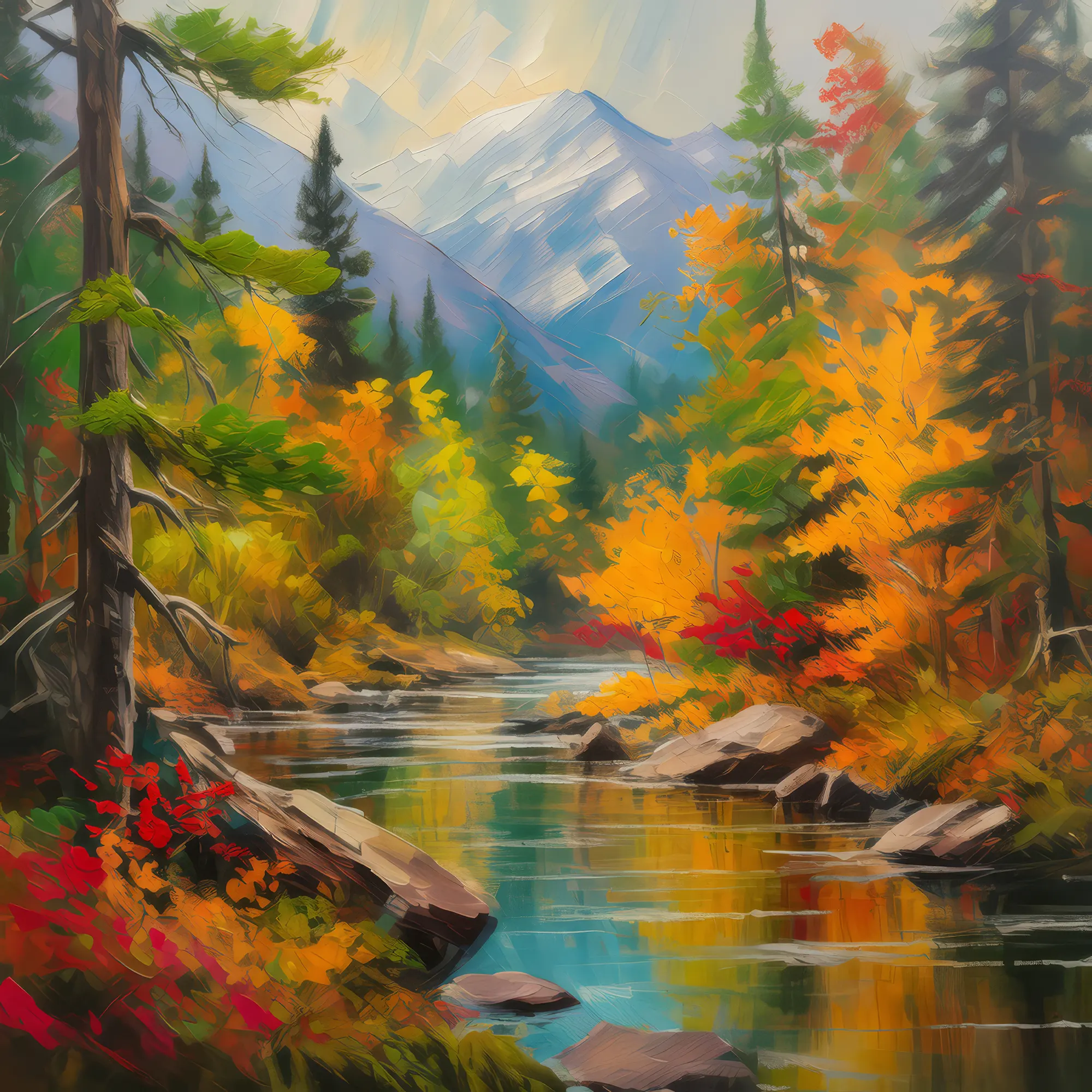 Painting: Autumn Colors in Boreal Jungle
