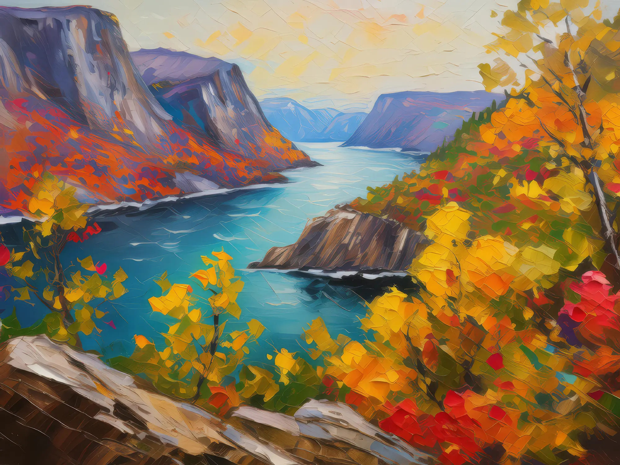 Painting: Autumn Fjord Vista