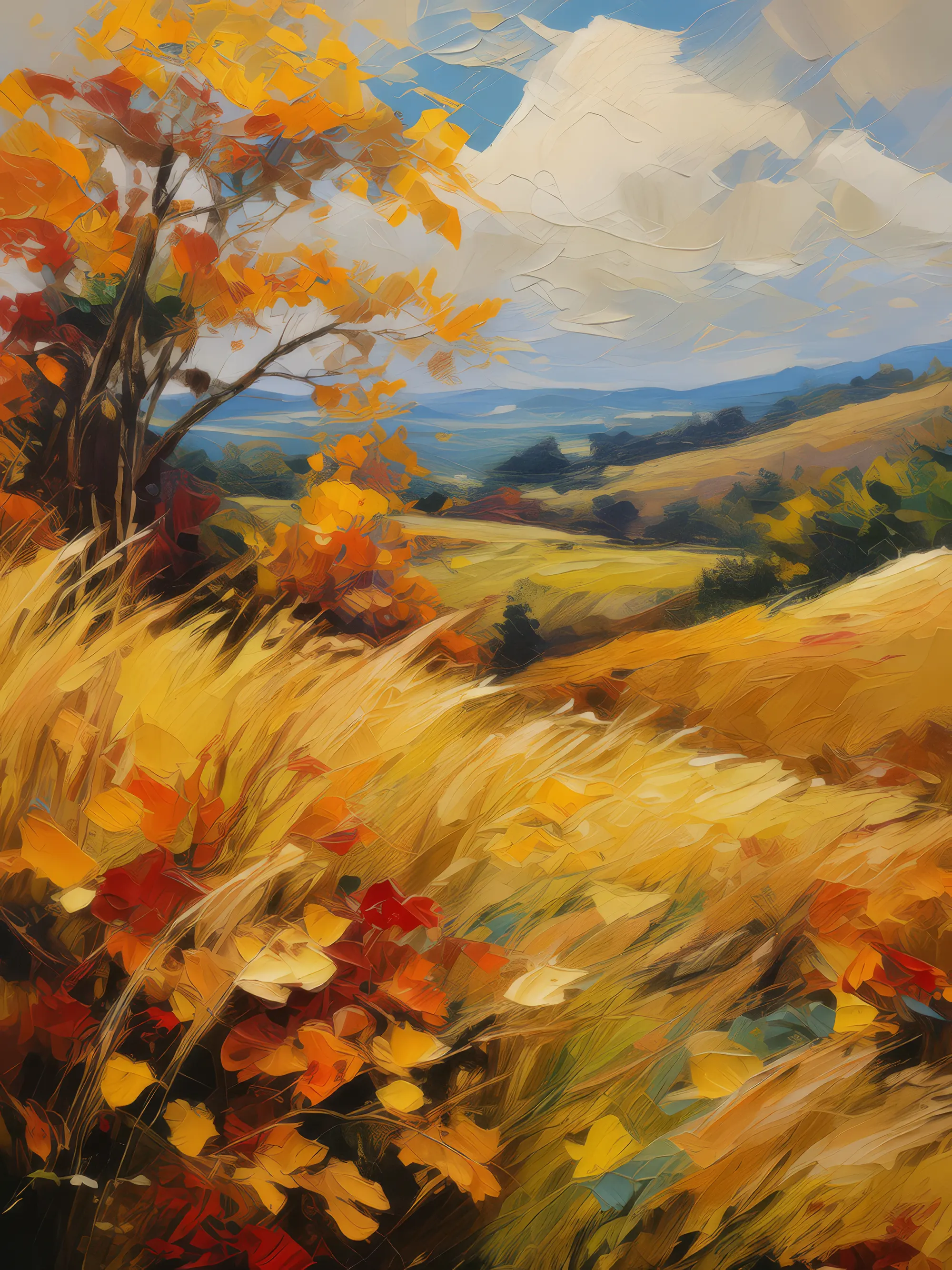 Painting: Autumn Grassland Colors