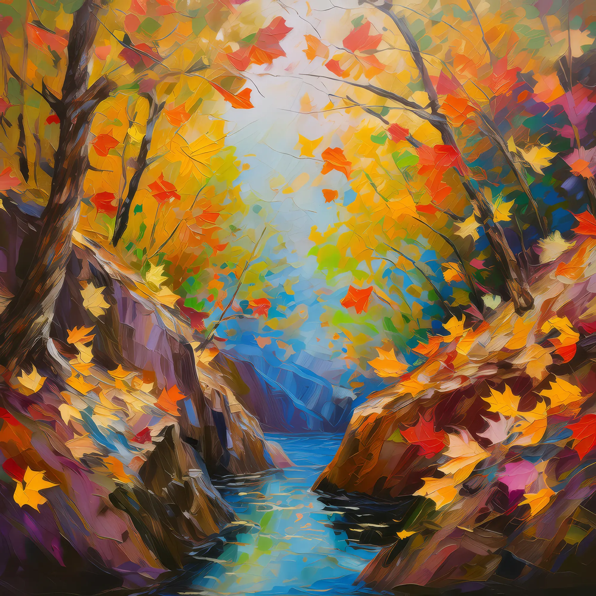 Painting: Autumn Leaves Chasm