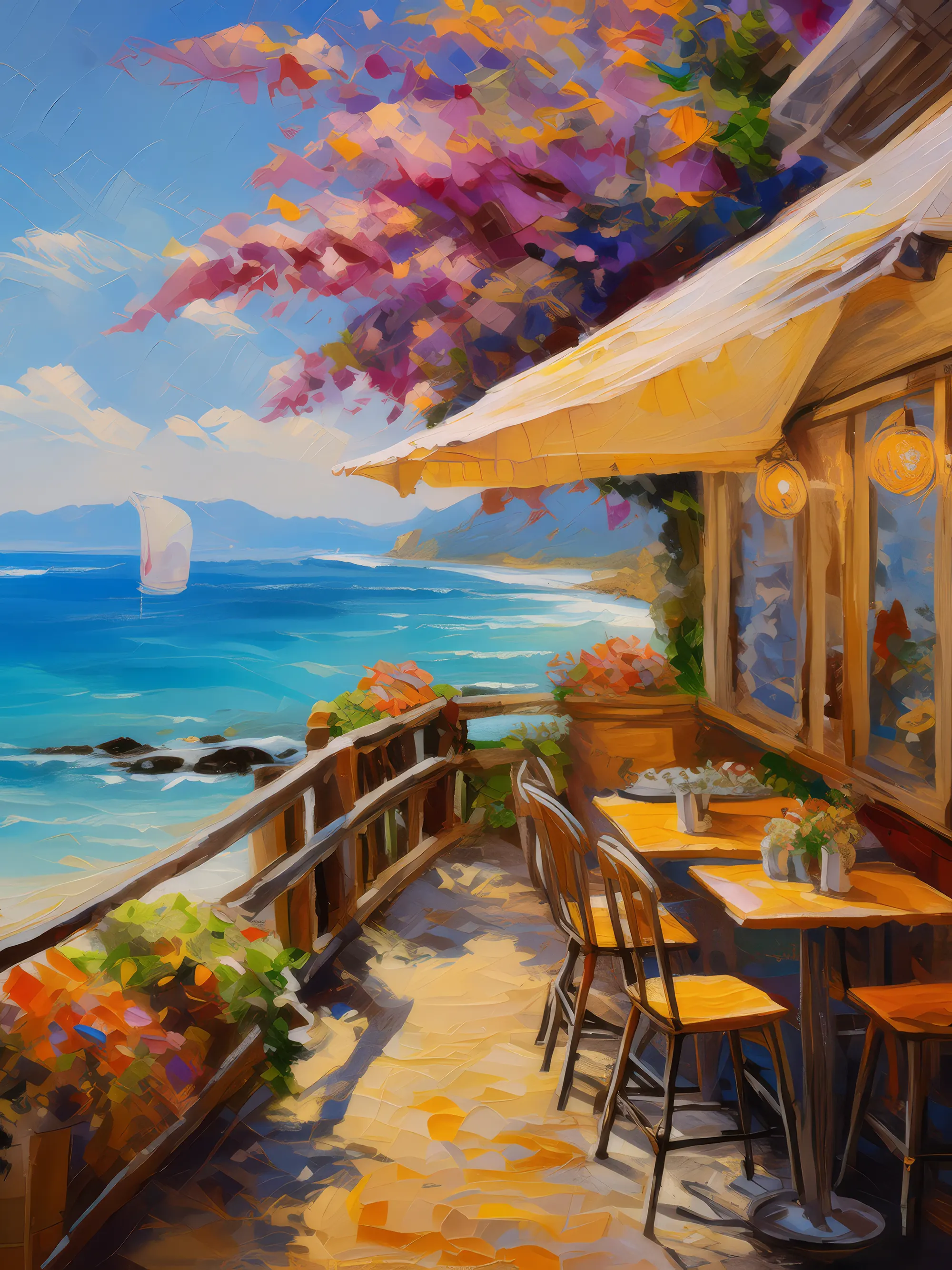 Painting: Beachside Cafe