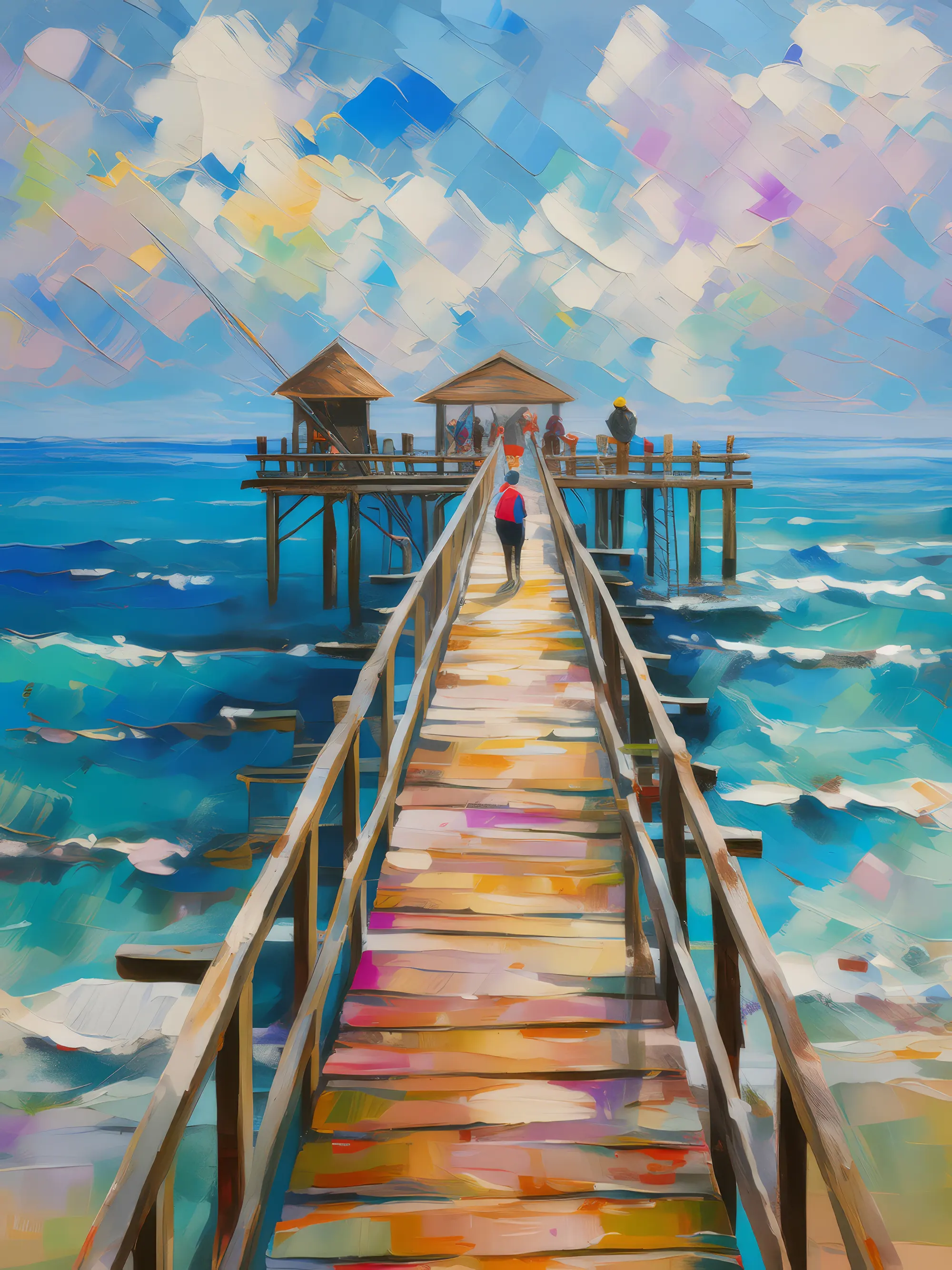 Painting: Beachside Fishing Pier