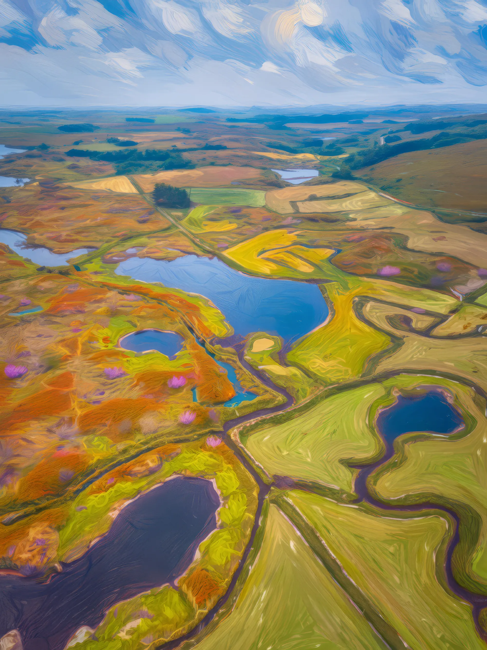 Painting: Birds Eye View of Moor