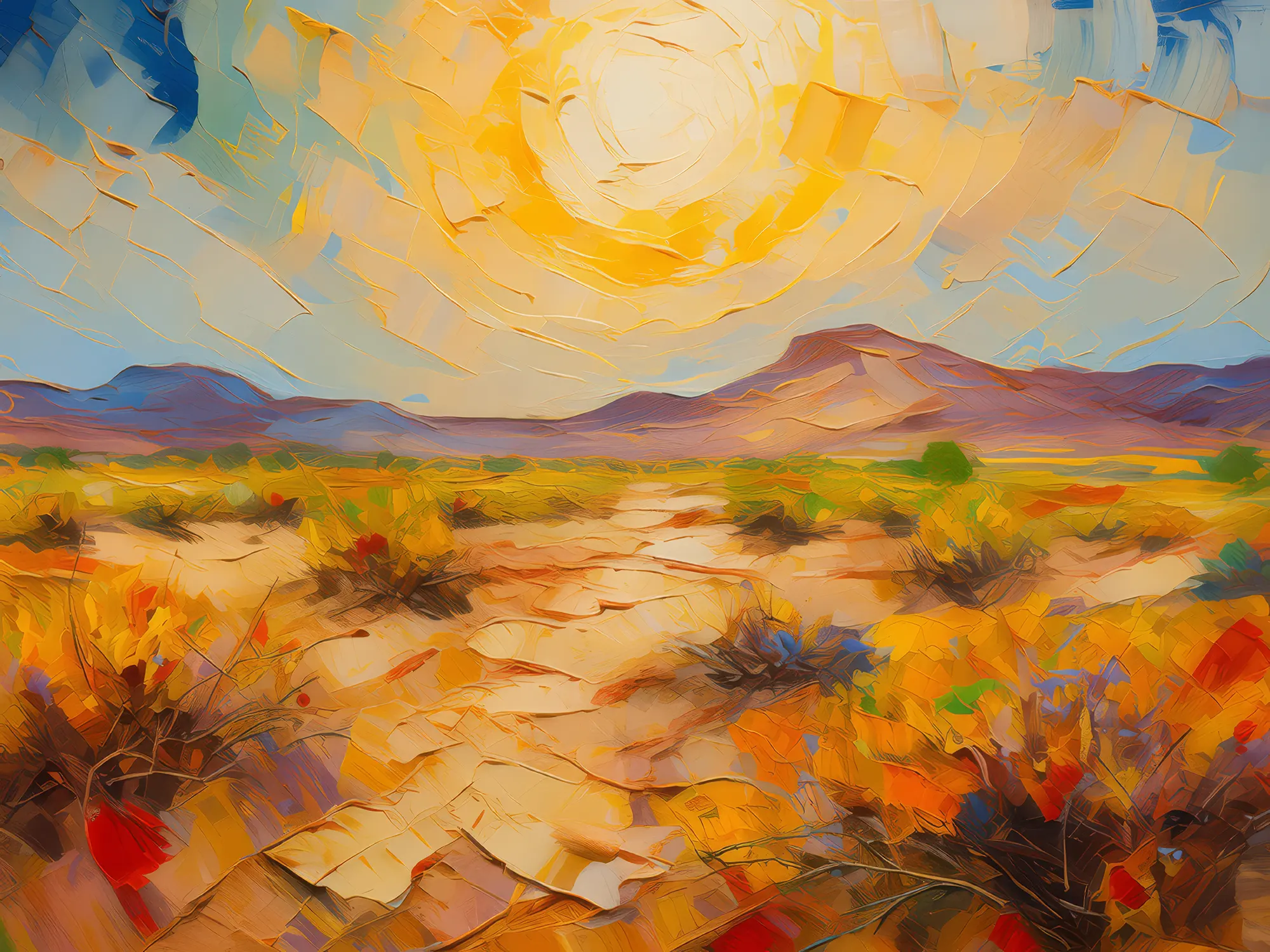 Painting: Blistering Desert Wasteland