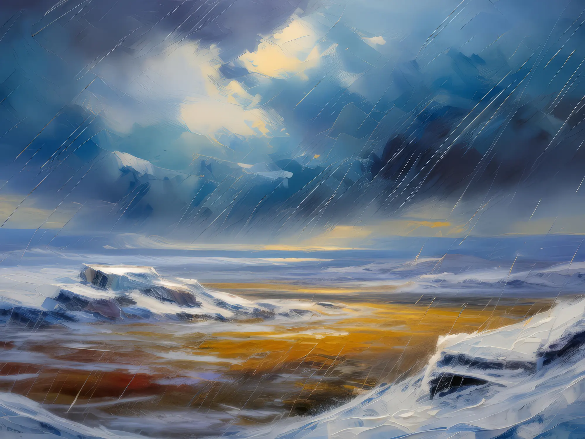 Painting: Blizzard Swept Arctic Plateau