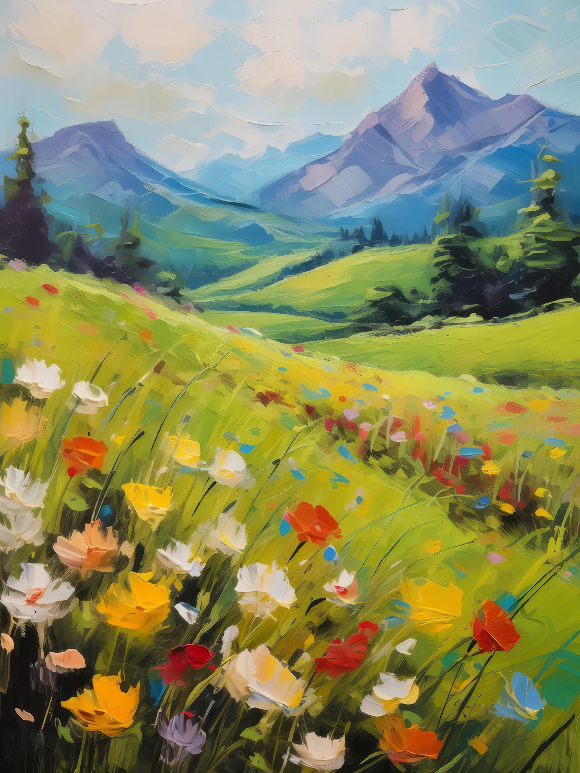 Painting: Blooming Spring Meadow
